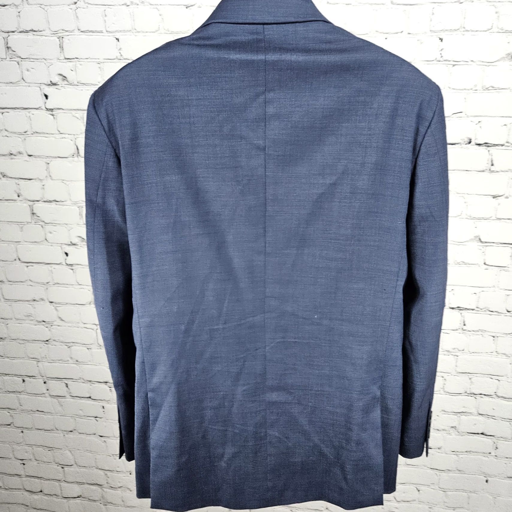 Jos. A. Bank VINTAGE Jos. A. Bank 1905 Blue Wool Blend Slim Fit 2 Button Vented Blazer Sport Coat 43R Size 46R - 2 Thumbnail