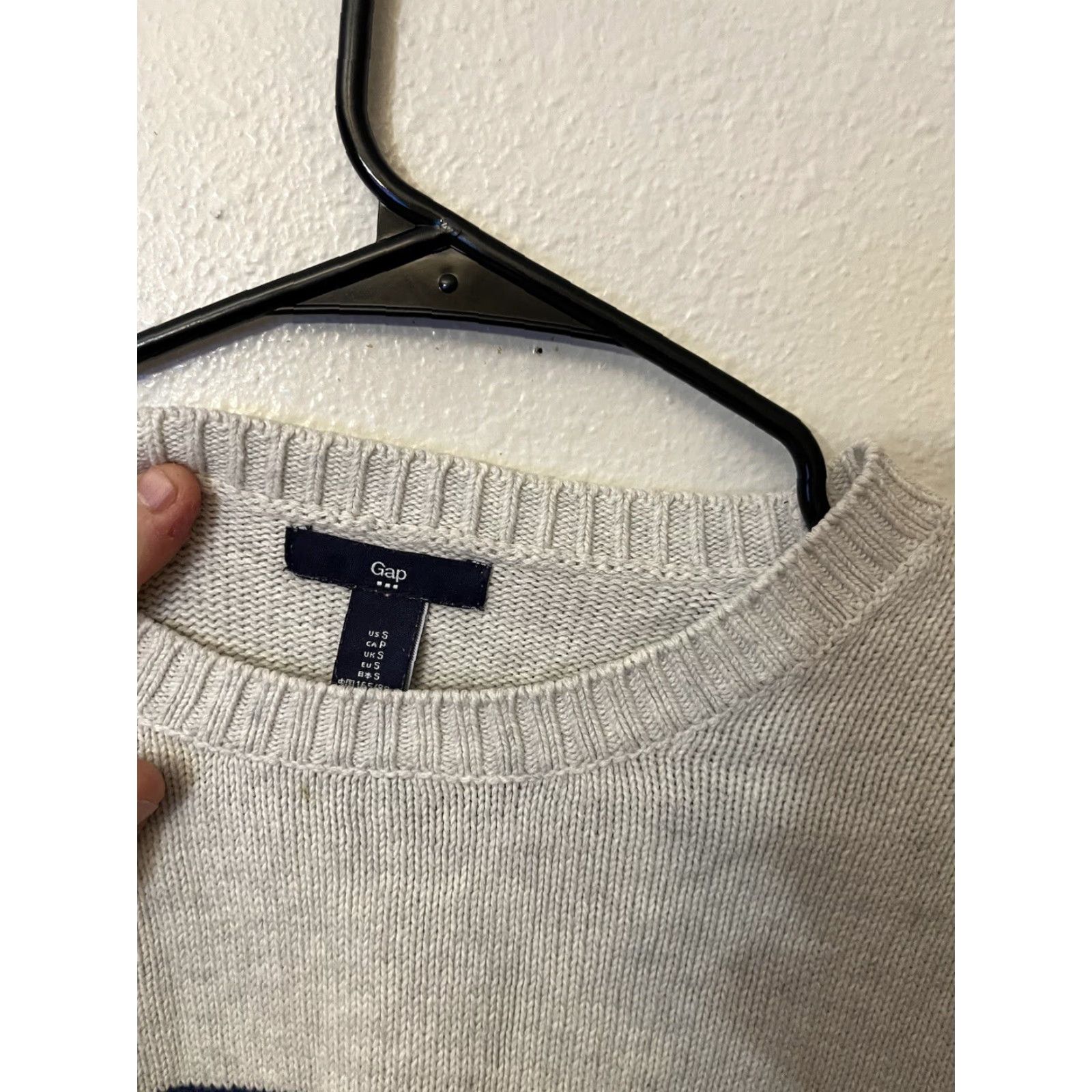 Gap VINTAGE Gap Sweater Women's Oversized Long Sleeve Round Neck Striped Size Small Gray Size S / US 4 / IT 40 - 3 Thumbnail