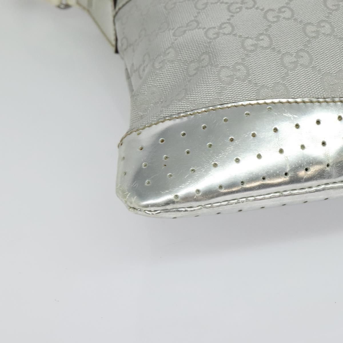 Gucci GUCCI GG Canvas Shoulder Bag Silver Size ONE SIZE - 10 Thumbnail