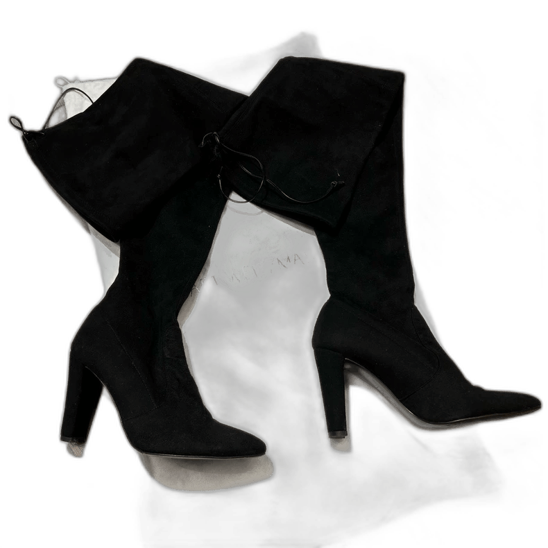 Stuart Weitzman Stuart Weitzman Over-the-Knee Black Suede Boots Size US 6 / IT 36 - 1 Thumbnail