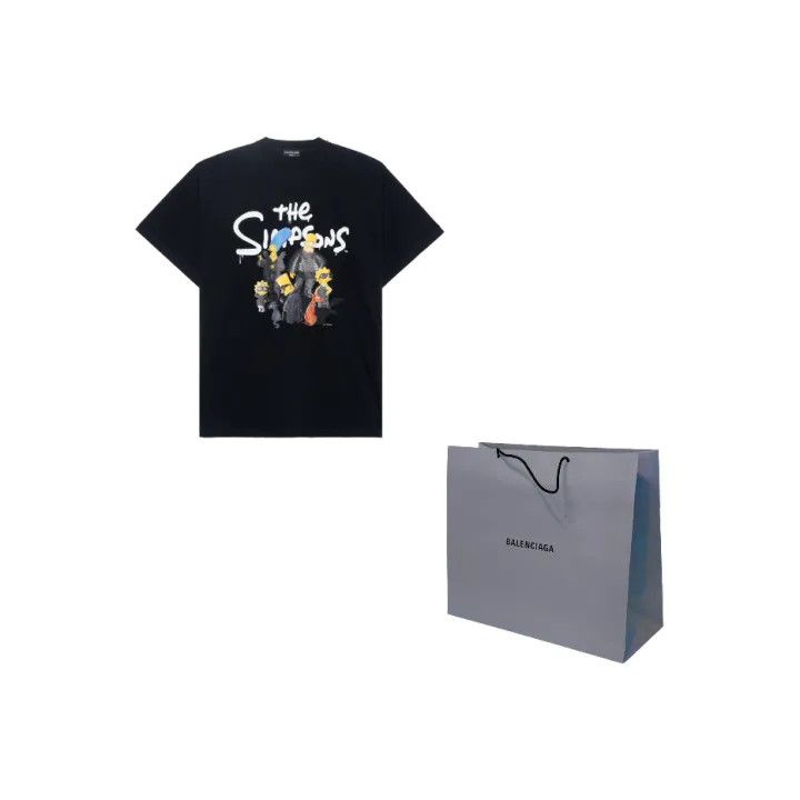 Balenciaga Balenciaga x The Simpsons Black Cartoon Print T-Shirt Size US S / EU 44-46 / 1 - 1 Thumbnail