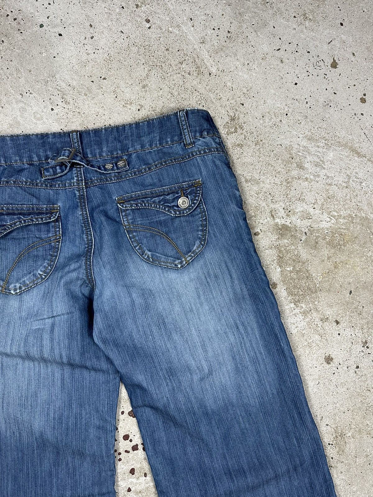 If Six Was Nine × Japanese Brand × Vintage ULTRA WIDE Vintage Y2K Flare Bootcut Denim Pants Size US 30 / EU 46 - 12 Thumbnail