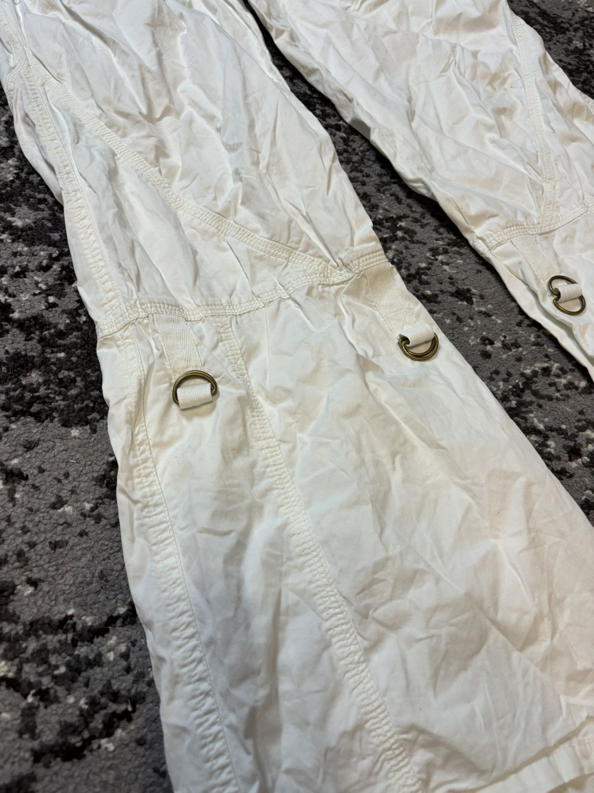 Japanese Brand × Vintage y2k Blue code low waisted cargo flare pants Size 30" / US 8 / IT 44 - 2 Thumbnail