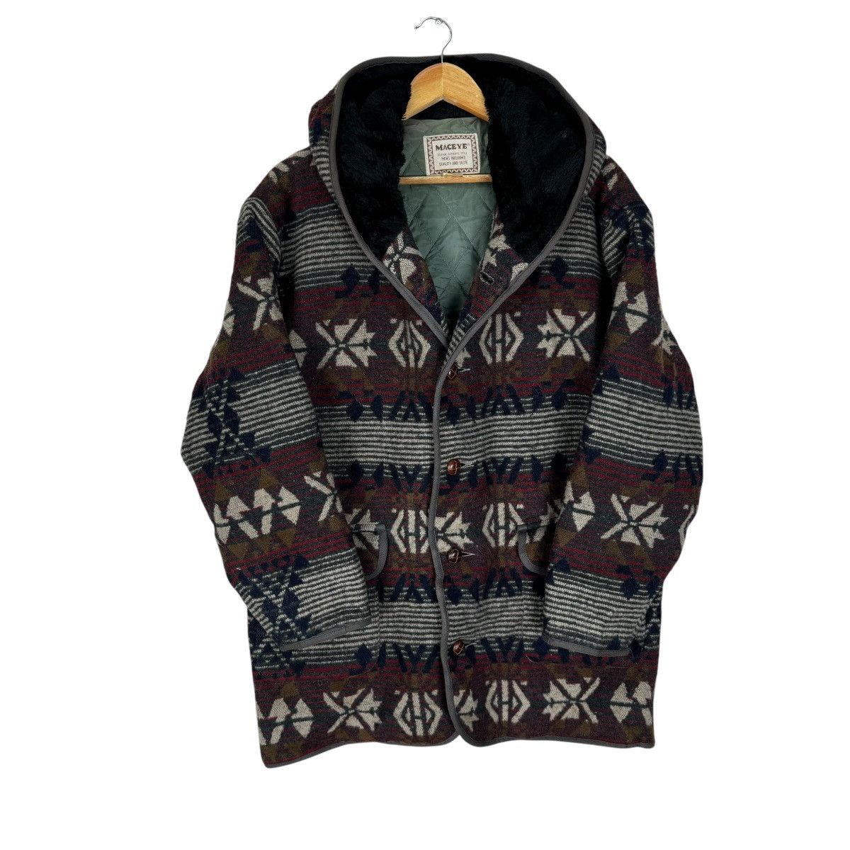 45rpm × Japanese Brand ❄️MACEYE NATIVE HOODIE BUTTON JACKET Size US M / EU 48-50 / 2 - 1 Thumbnail