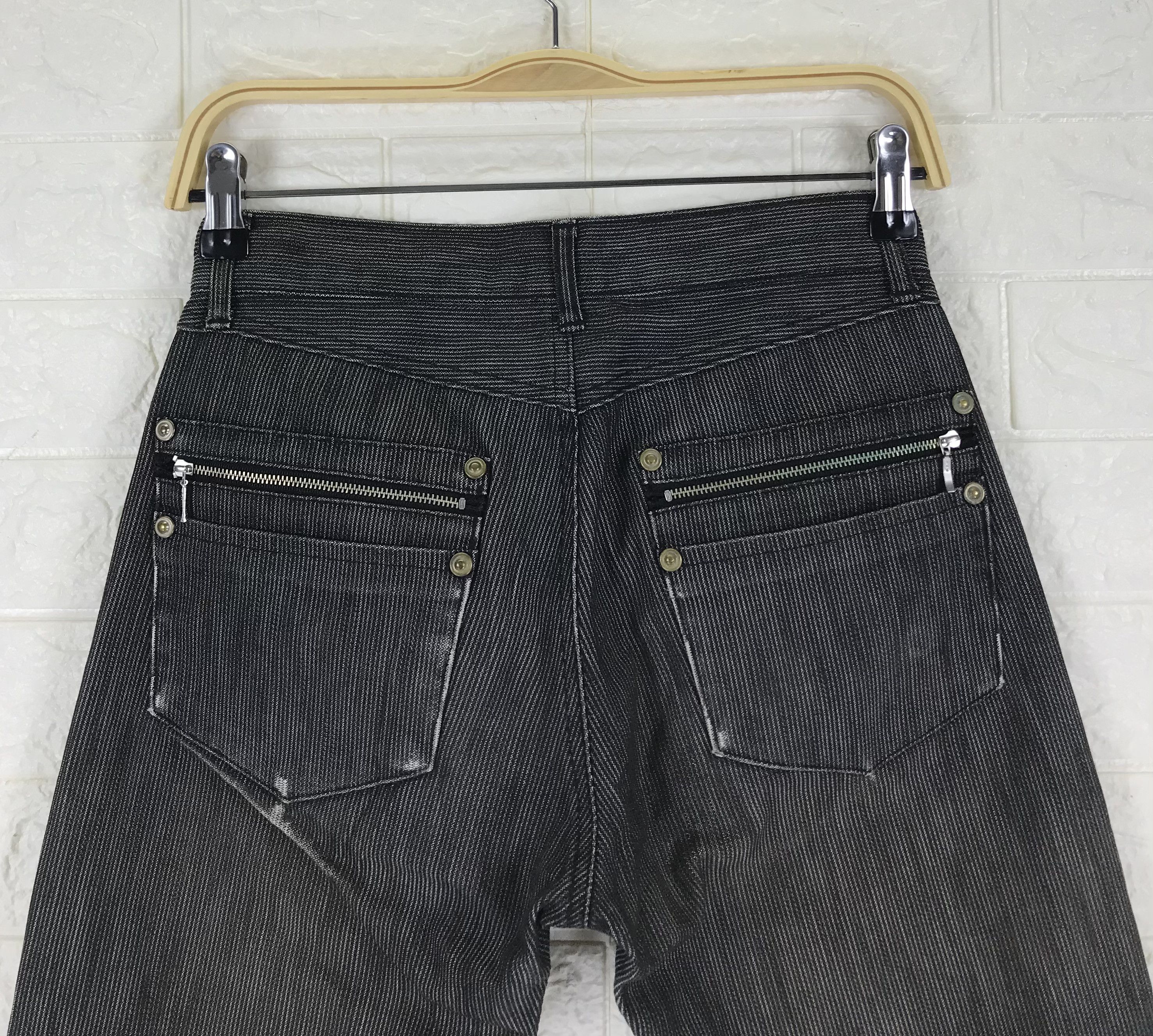 semanticdesign Vintage Semantic Design Striped Flare Jeans Size 27" / US 4 / IT 40 - 6 Thumbnail