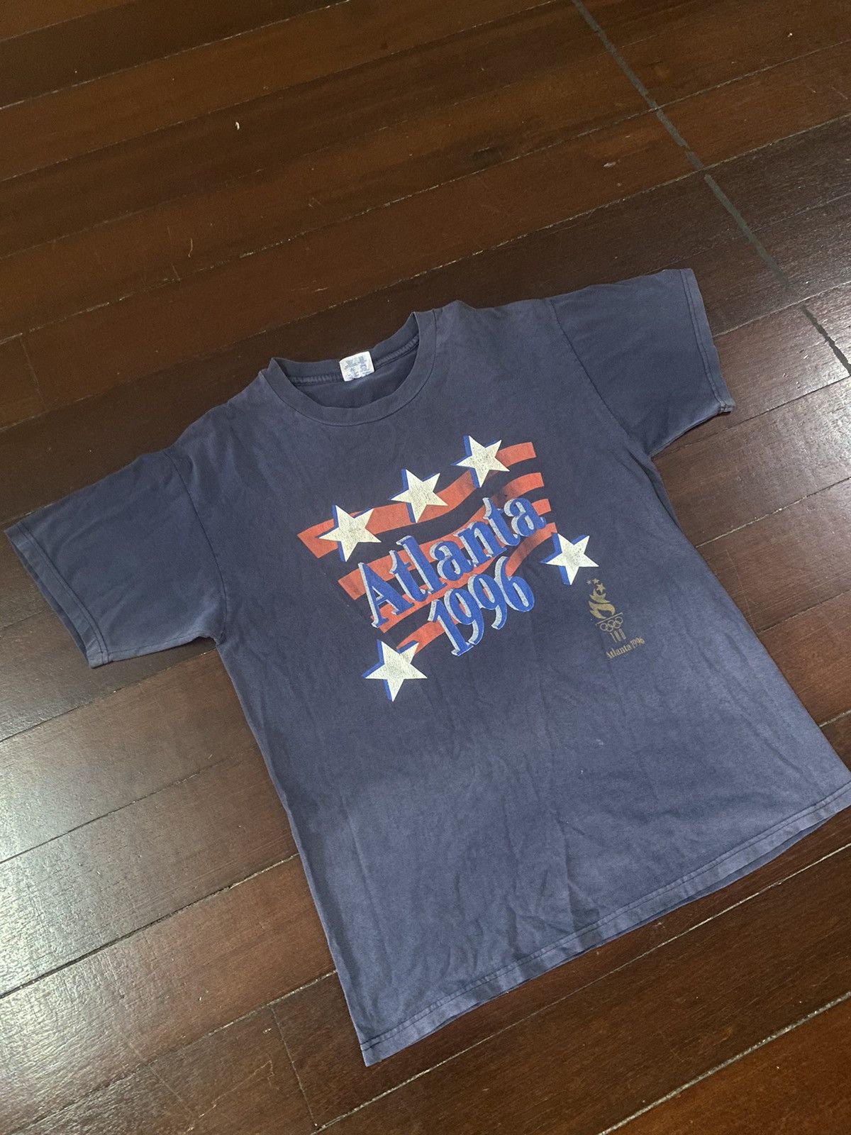 USA Olympics × Vintage VTG 90s ATLANTA OLYMPICS TEE SUN FADED Size US L / EU 52-54 / 3 - 2 Thumbnail