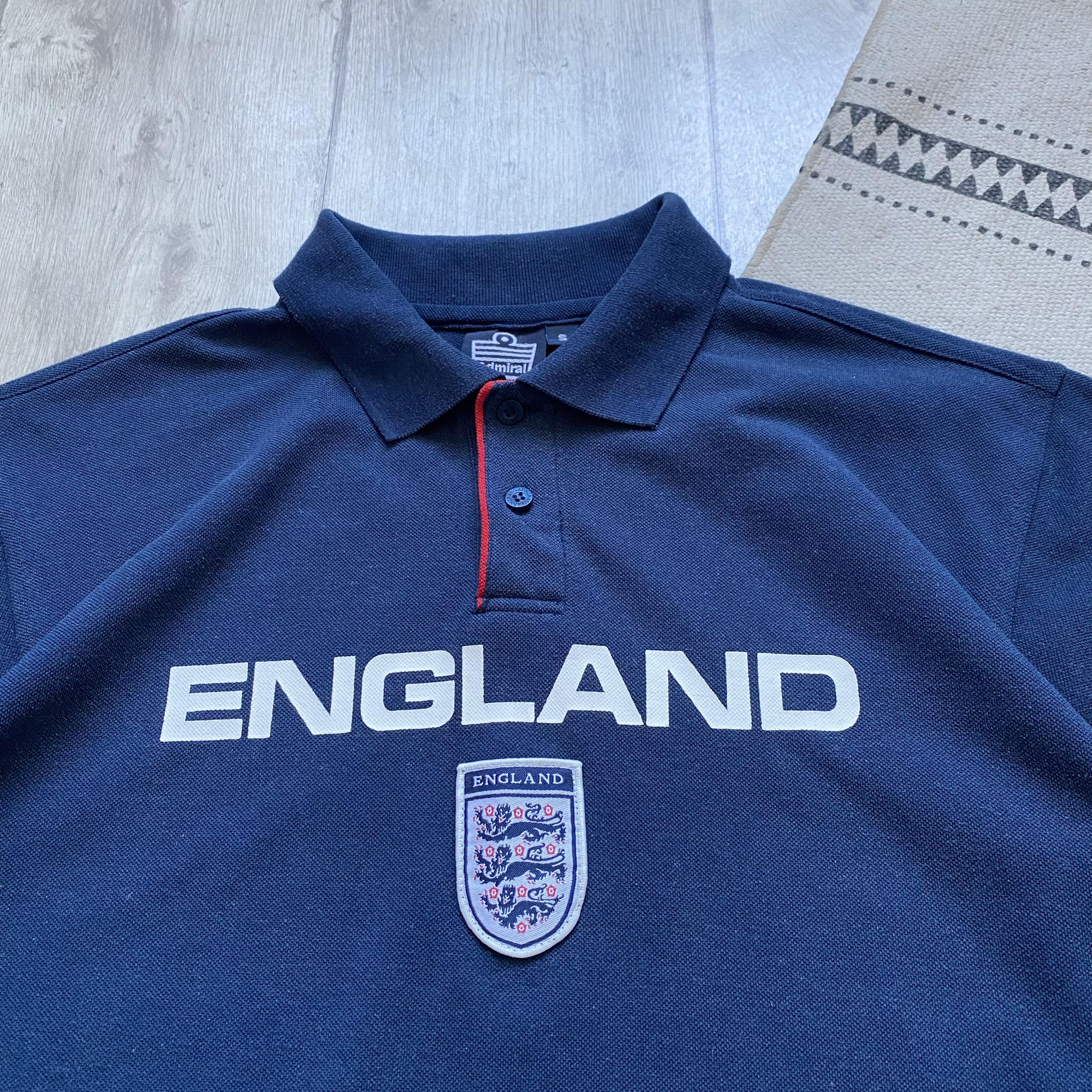 Umbro 🇬🇧 Vintage 90s England Polos Soccer Rugby Team ADMIRAL Size US S / EU 44-46 / 1 - 6 Thumbnail