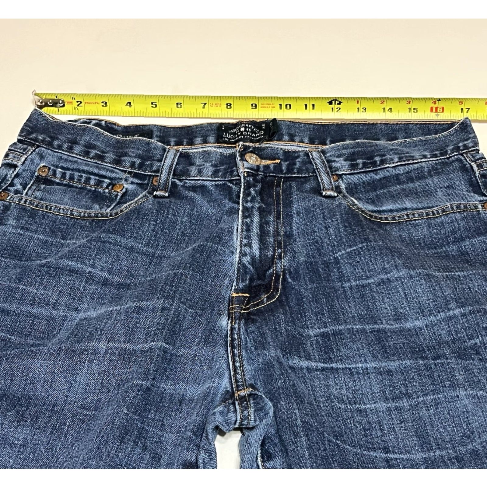 Lucky Brand Lucky Brand Jeans Mens 34x30 34x29 Athletic Fit Blue Denim Size US 34 / EU 50 - 4 Thumbnail