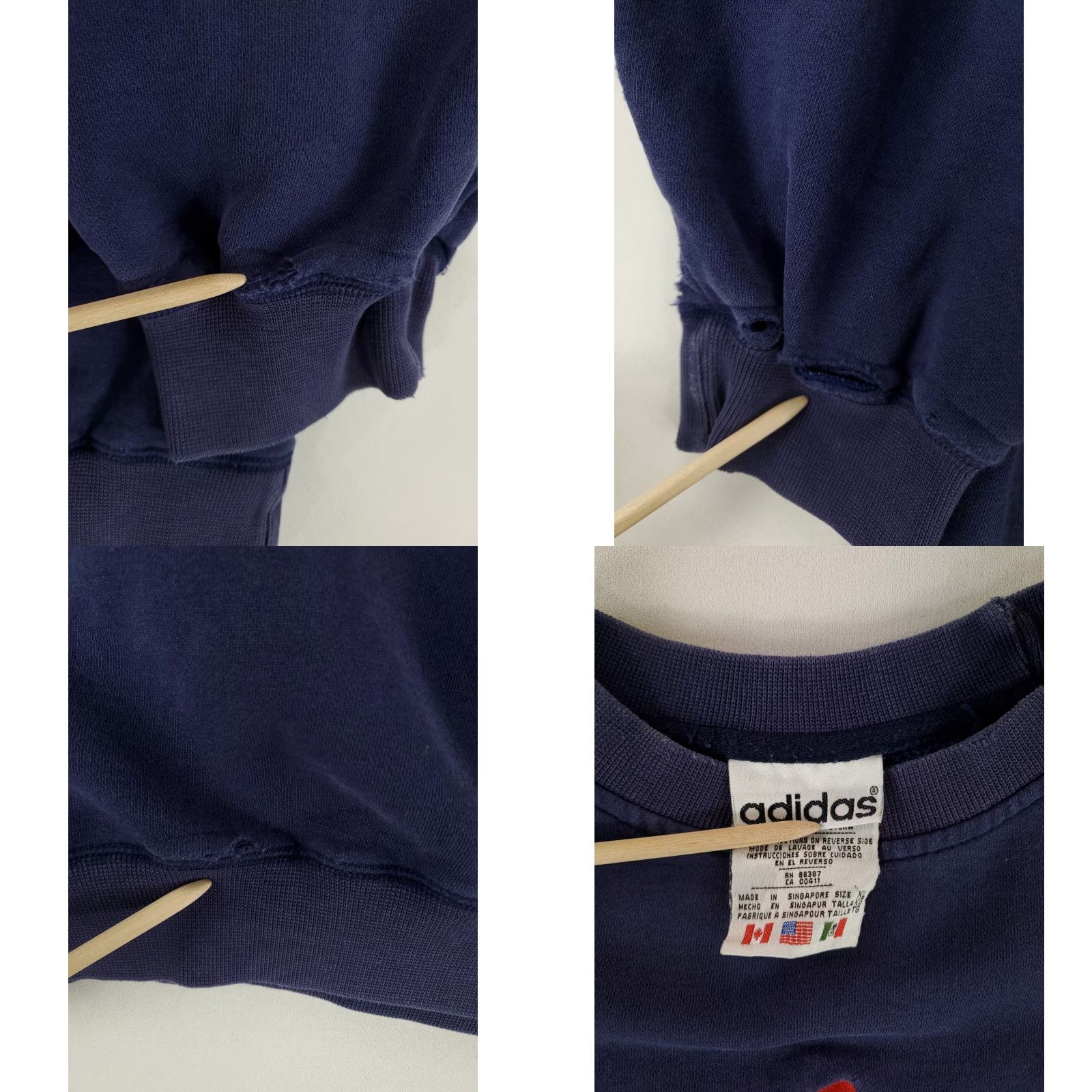 Adidas VINTAGE Adidas Sweatshirt Mens XL Long Sleeve Blue Red White Embroidered 90s Pullover Size US XL / EU 56 / 4 - 8 Thumbnail