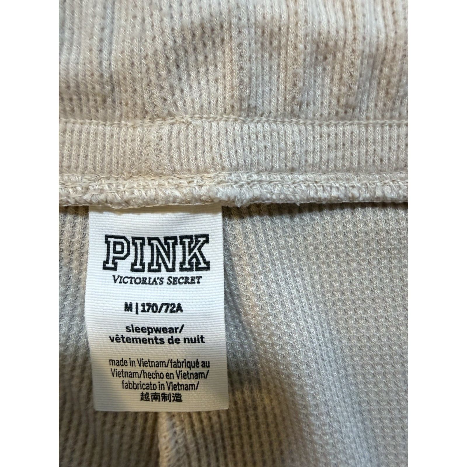 Victoria's Secret Victoria’s Secret PINK Jogger Pants Women Beige M Regular Athleisure Activewear Size Medium Size 32" / US 10 / IT 46 - 3 Thumbnail