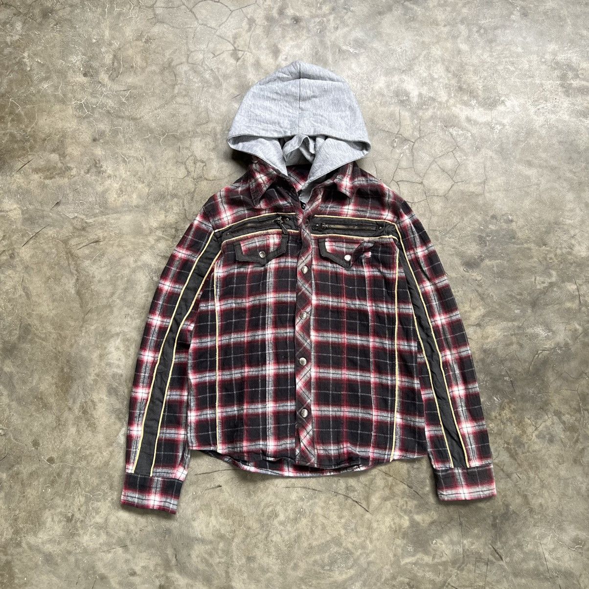 In The Attic 2000’s In The Attic Vkei Style Zip Flannel Shirt Size US M / EU 48-50 / 2 - 2 Thumbnail