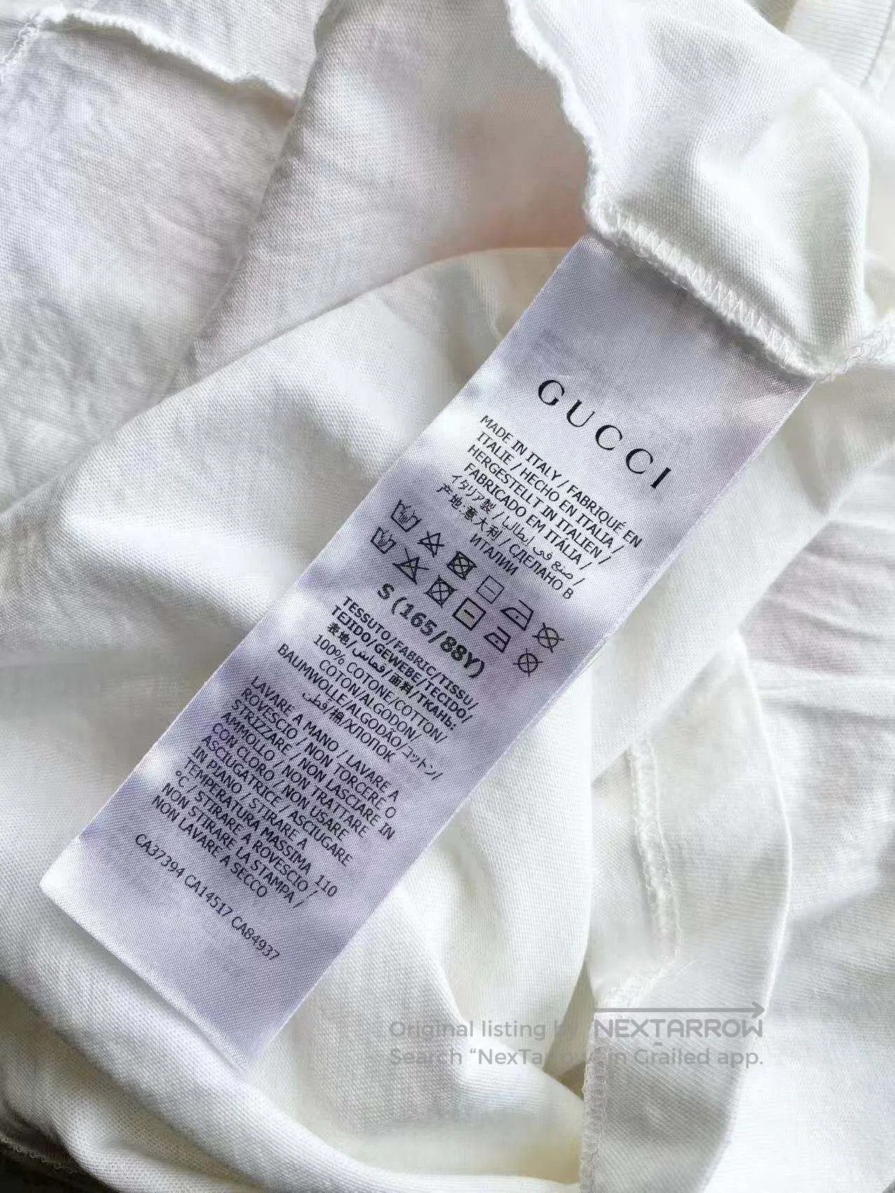 Gucci Guicci Printed logo short sleeves| Size S / US 4 / IT 40 - 5 Thumbnail