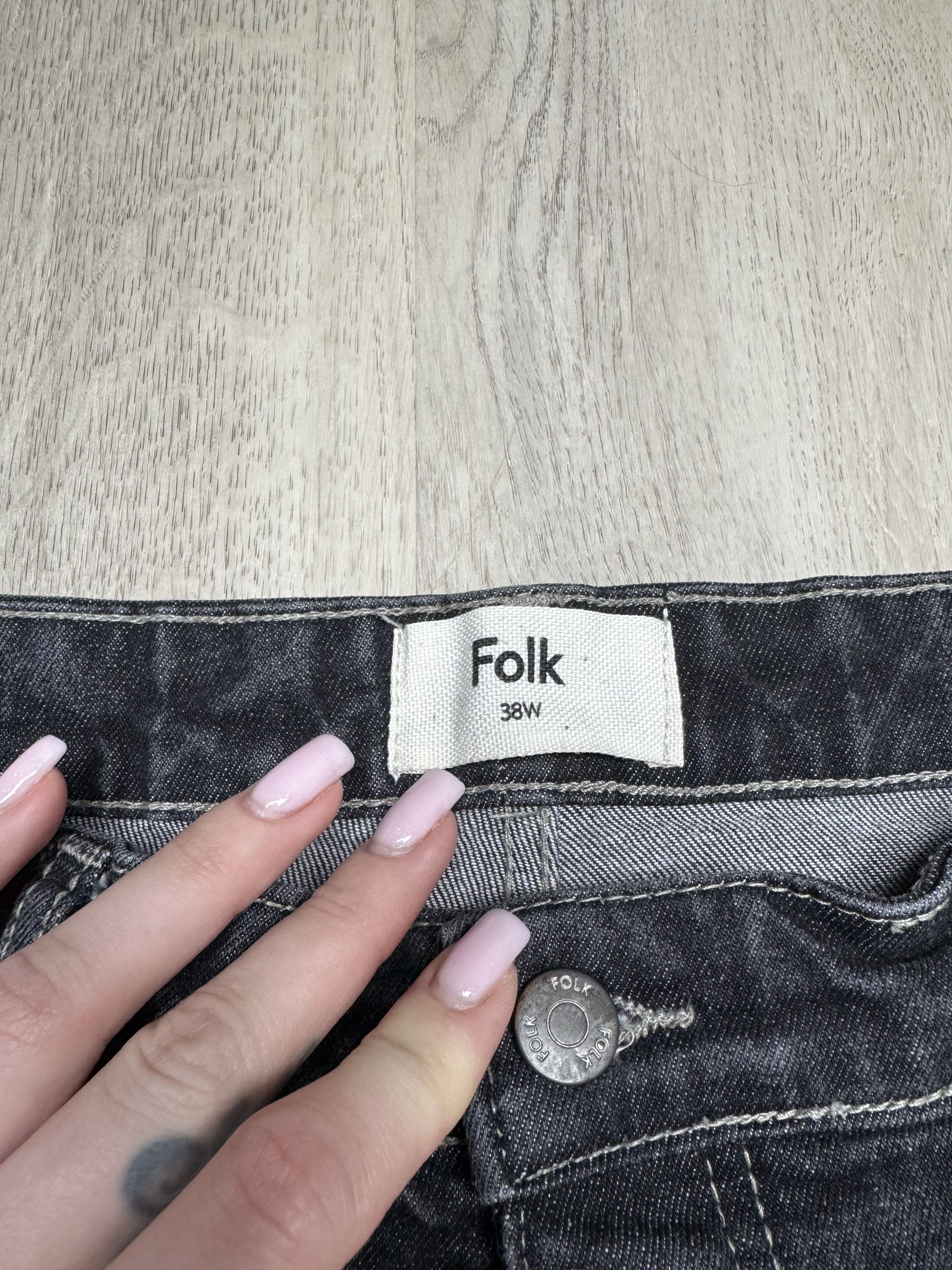 Folk Folk Mens Salvage Denim Pants Jeans Size US 38 / EU 54 - 3 Thumbnail