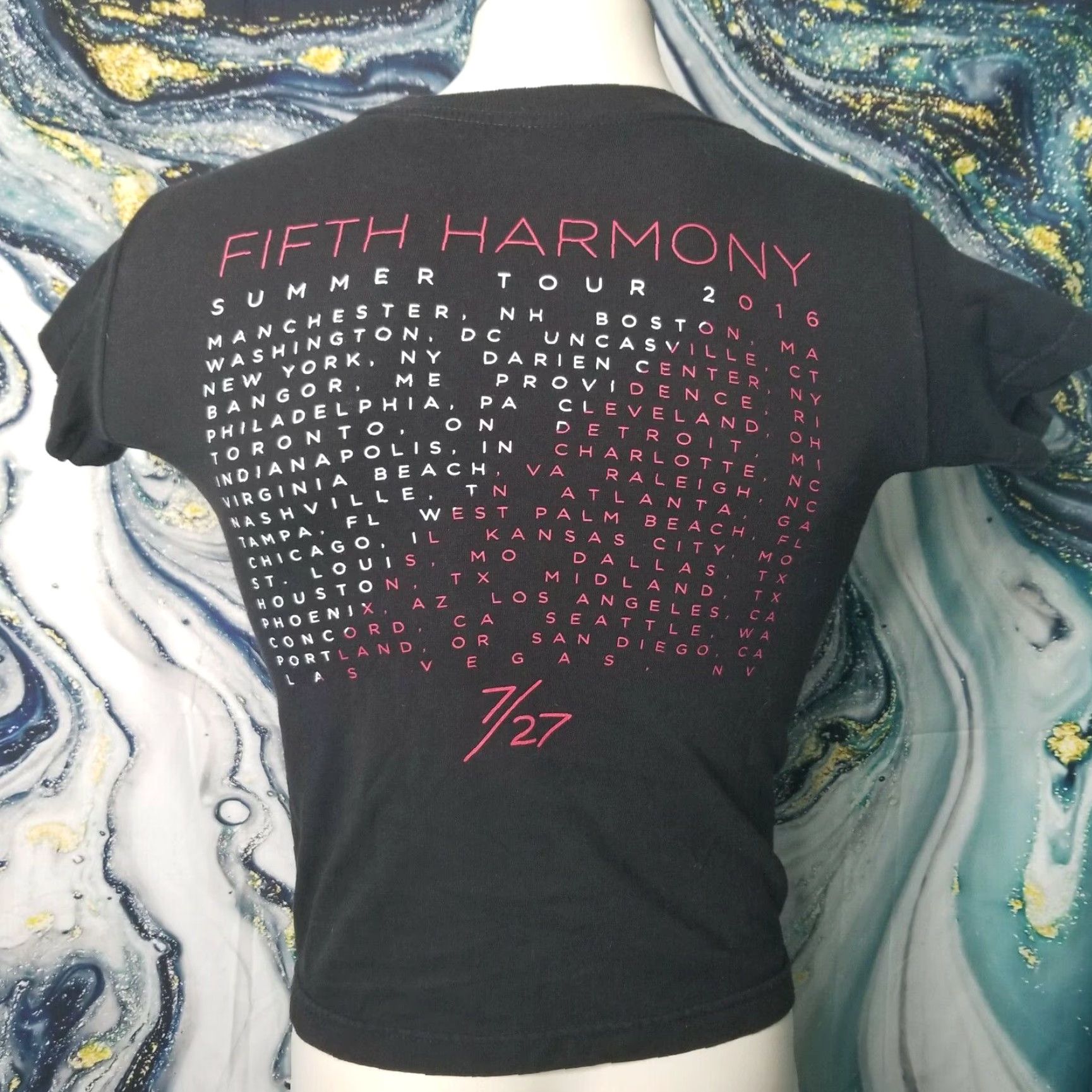 Harmony Fifth Harmony 2016 Tour Artist Merch Black Band T Shirt, Alstyle Womens M Size M / US 6-8 / IT 42-44 - 2 Thumbnail