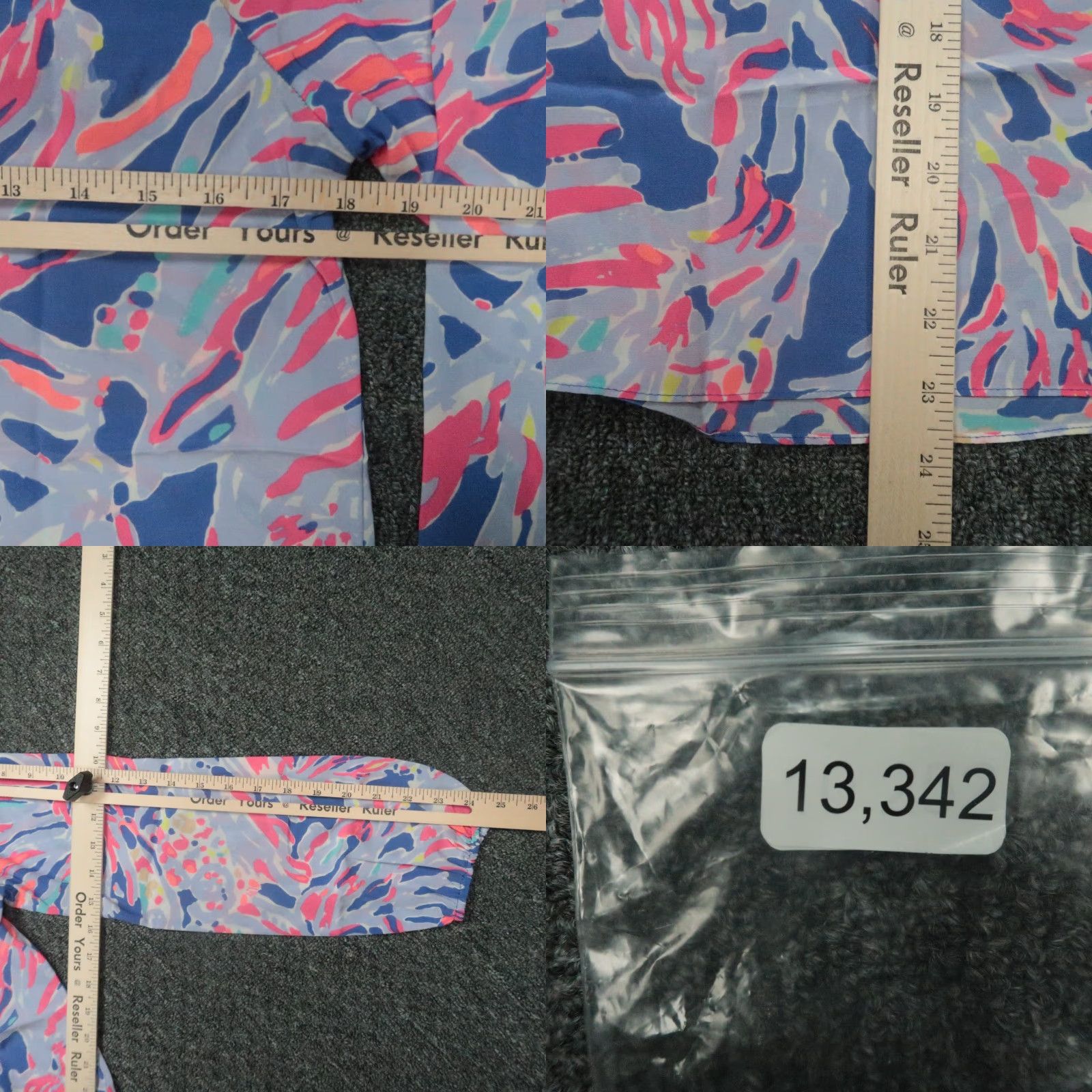 Lilly Pulitzer VINTAGE Lilly Pulitzer Shirt Womens XS Pink Blue Saria Silk Tasseled Top Simply Chic Size XS / US 0-2 / IT 36-38 - 8 Thumbnail