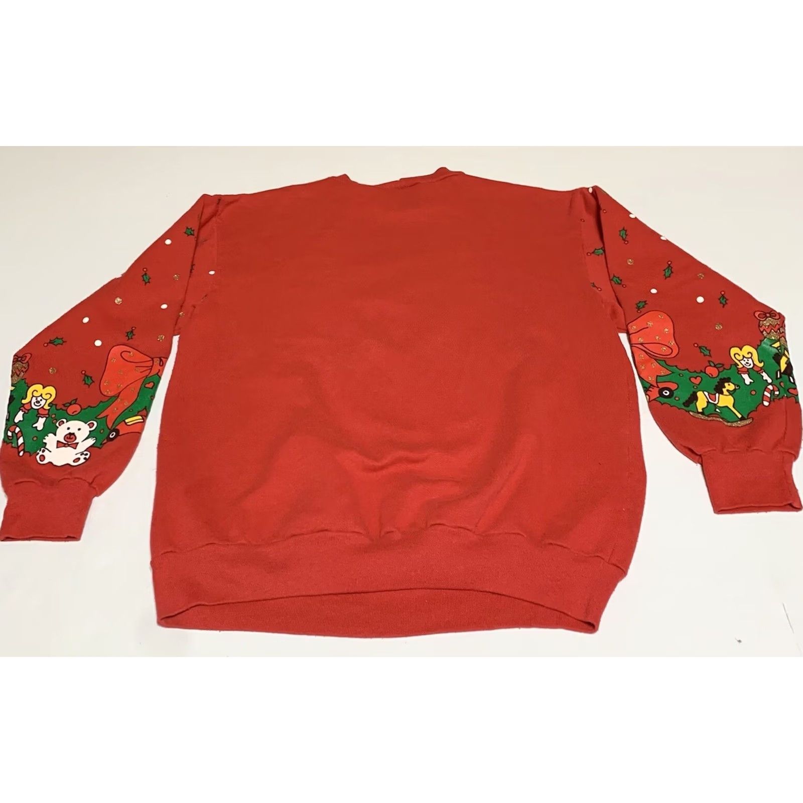 Vintage VINTAGE Karen Blake Sweatshirt Women’s Small Christmas Bear Toys Red Shirt Size S / US 4 / IT 40 - 2 Thumbnail