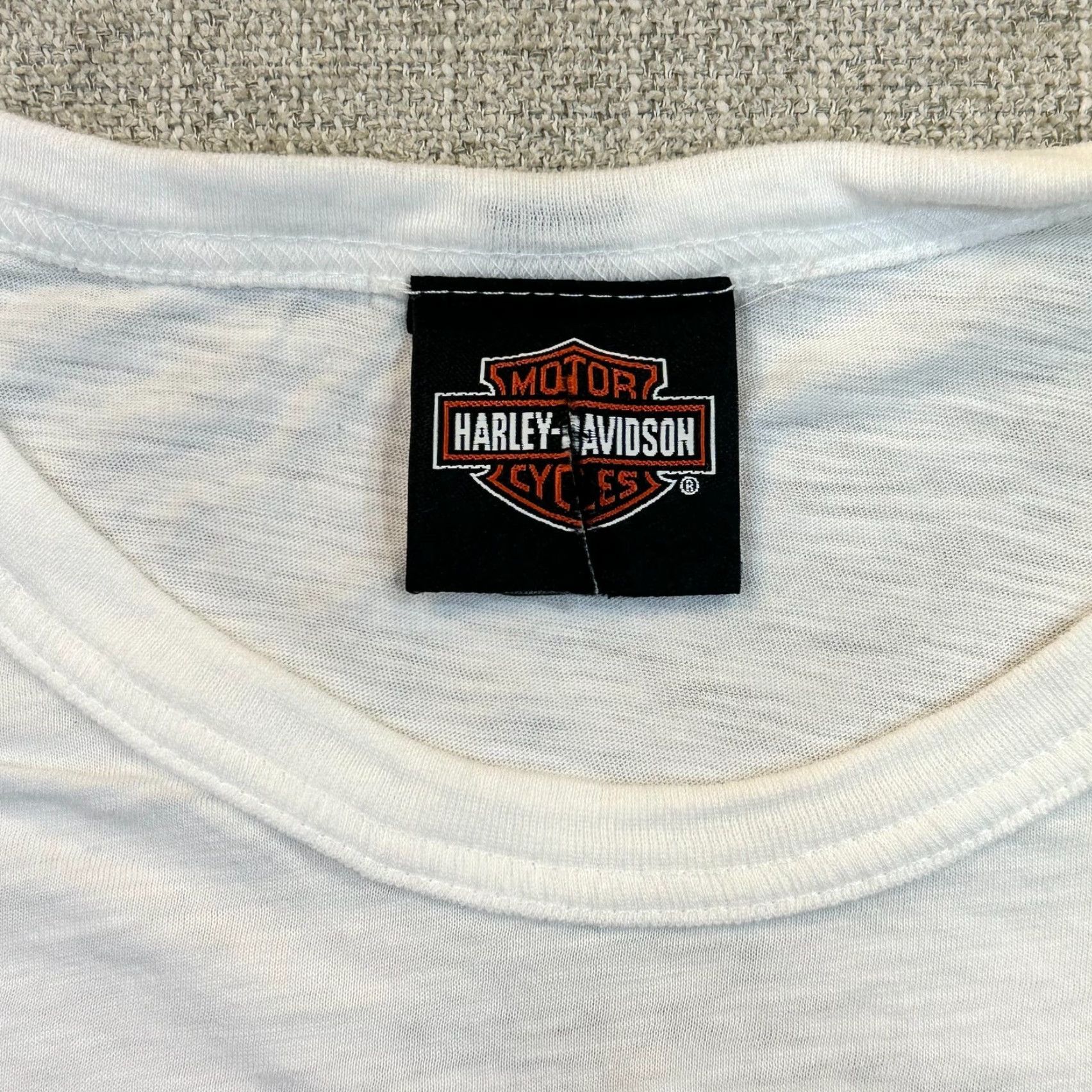 Harley Davidson Harley-Davidson Myrtle Beach 2015 Men's Large Tee Two-Sided Back Thrashing T-Shirt White Size US L / EU 52-54 / 3 - 4 Thumbnail
