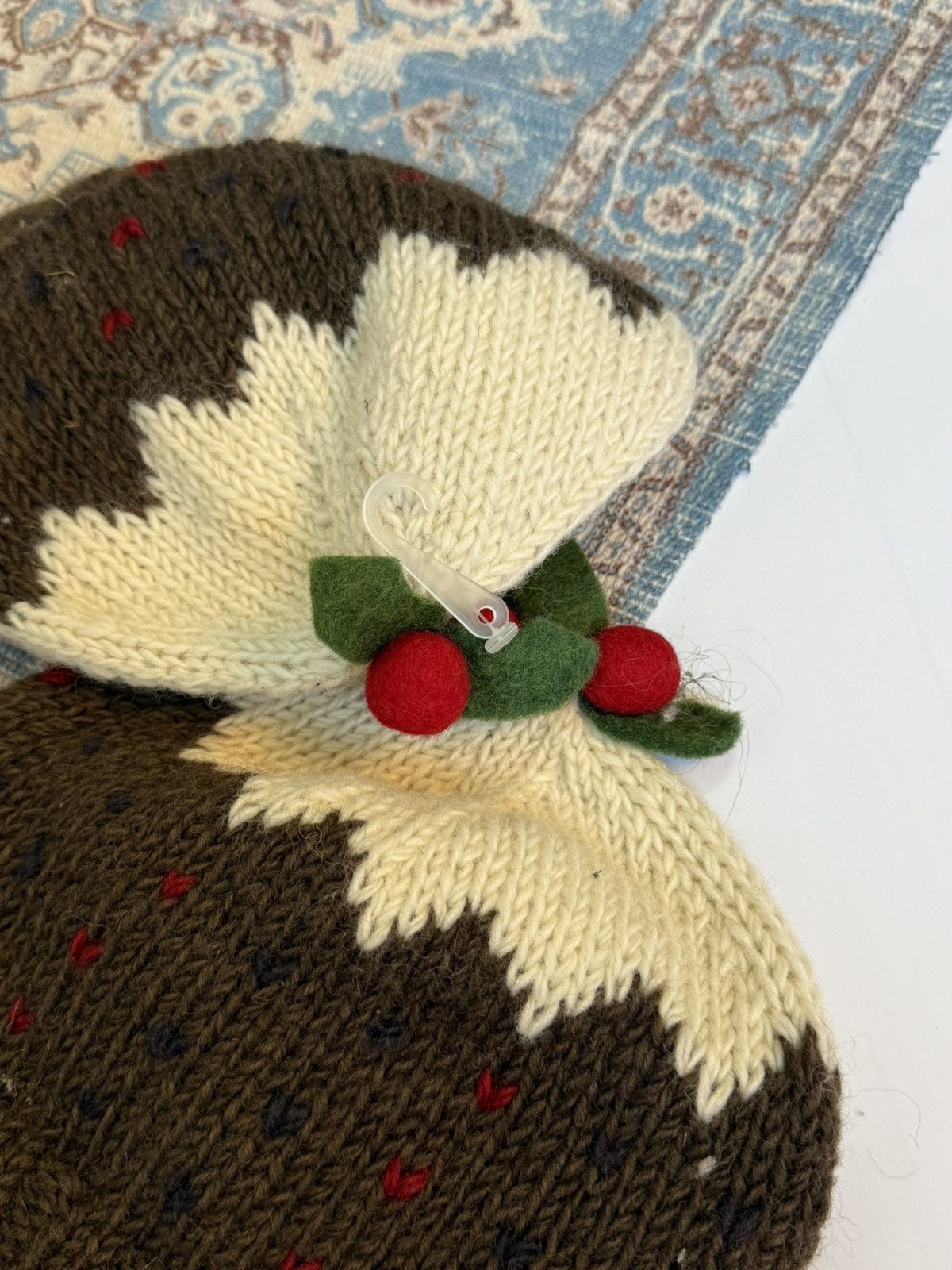 Handmade Pachamama Christmas Pudding Wool Hat X2 Size ONE SIZE - 4 Thumbnail