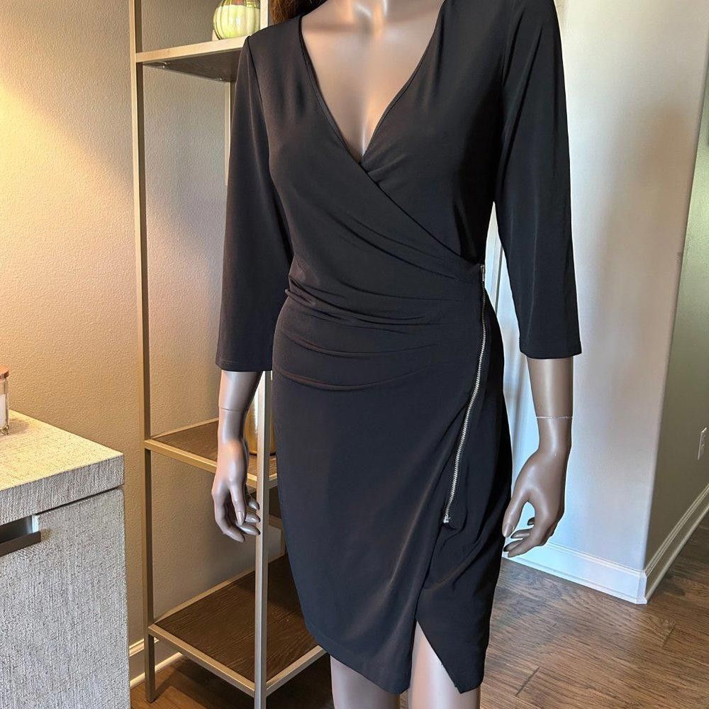 Express Express Black Dress with Exposed Side Zipper/Slit | Grailed