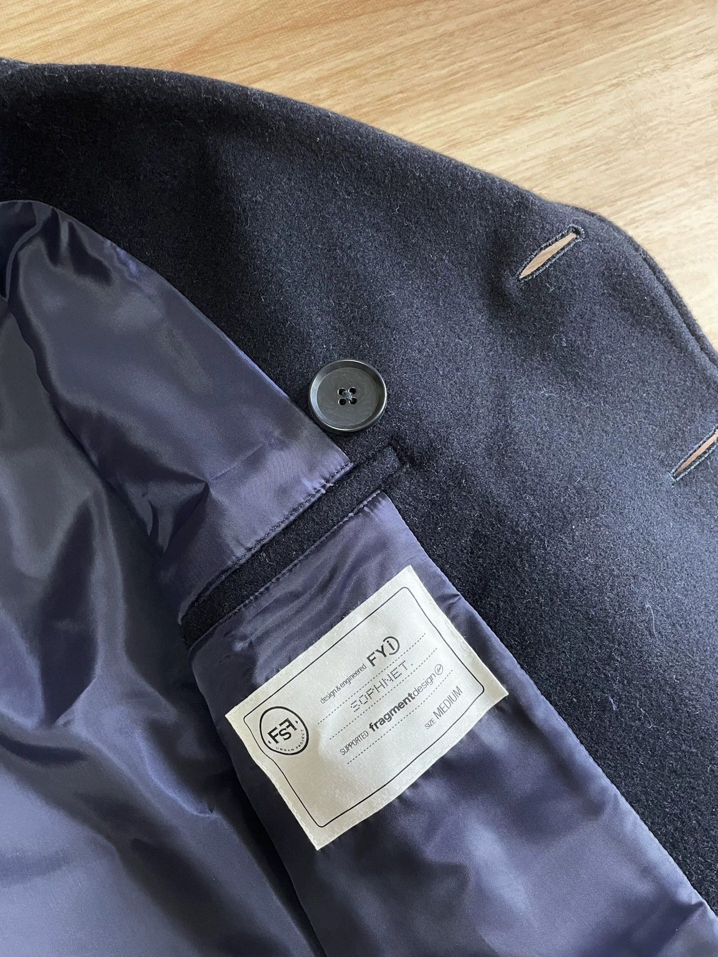 Fragment Design Double-Breasted Wool Coat with Neon Zippers Size US M / EU 48-50 / 2 - 7 Thumbnail