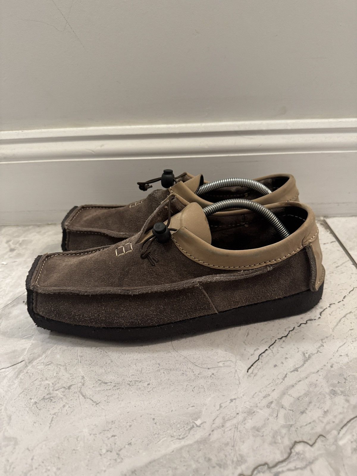 Nepenthes Woburn Walk QR Low Moccasin Oakwood Suede