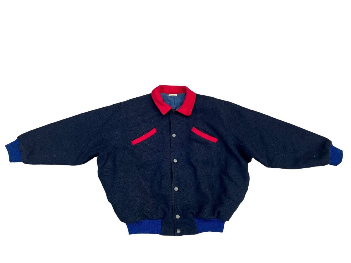 PERSON'S 80s Person’s Japan Spell Out Varsity Oversize Bomber Wool Size US XL / EU 56 / 4 - 2 Thumbnail