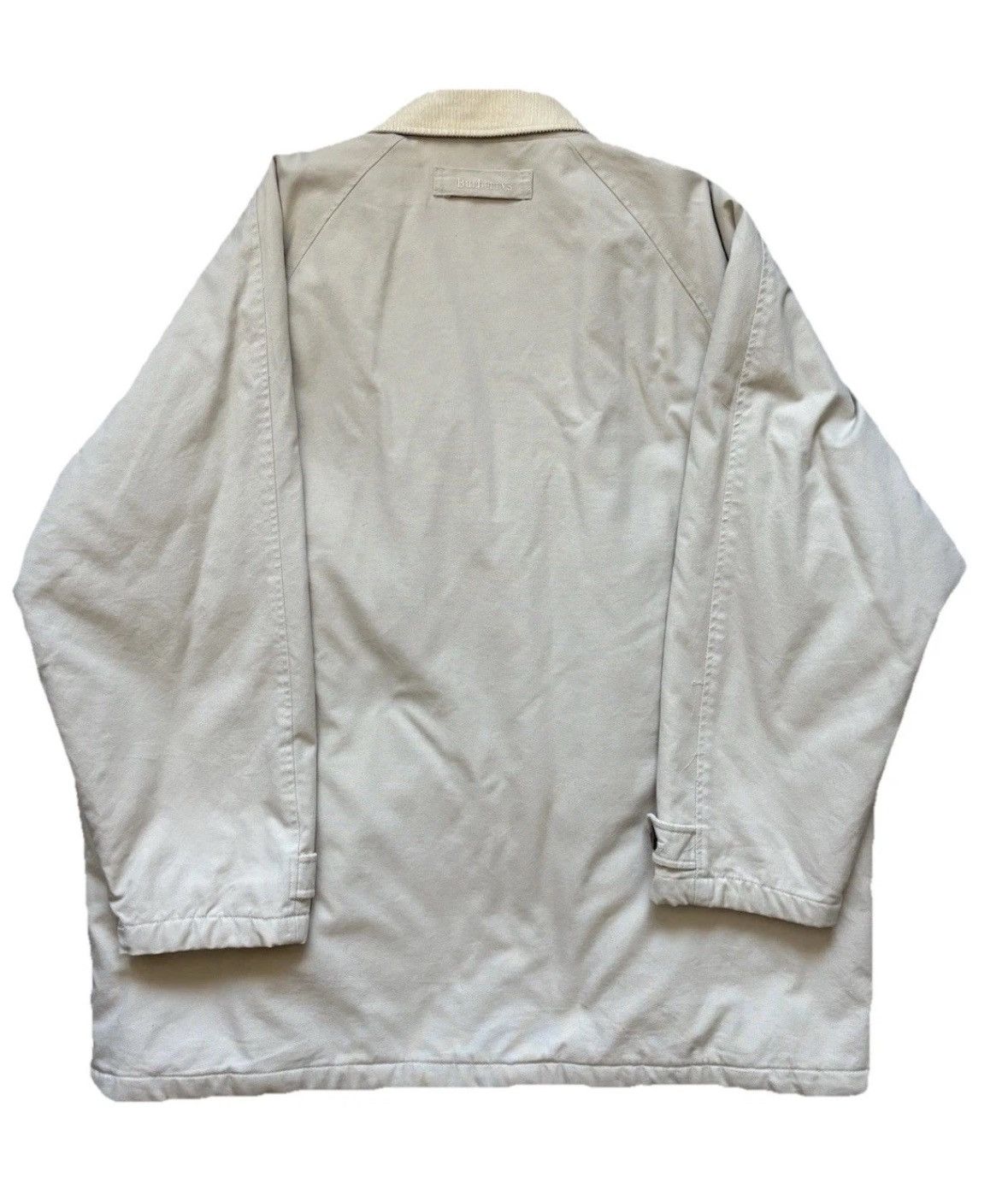 Burberry × Vintage Vintage Burberry Men’s Tan Coat With Corduroy Collar Size US XL / EU 56 / 4 - 2 Thumbnail