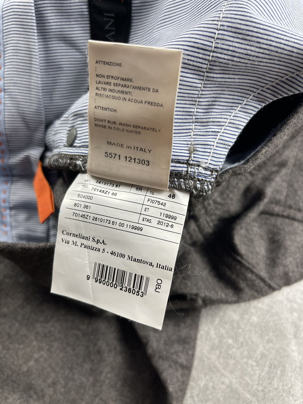 Corneliani Corneliani ID Wool Trousers Made in Italy Gray Size 46 Size US 30 / EU 46 - 16 Thumbnail