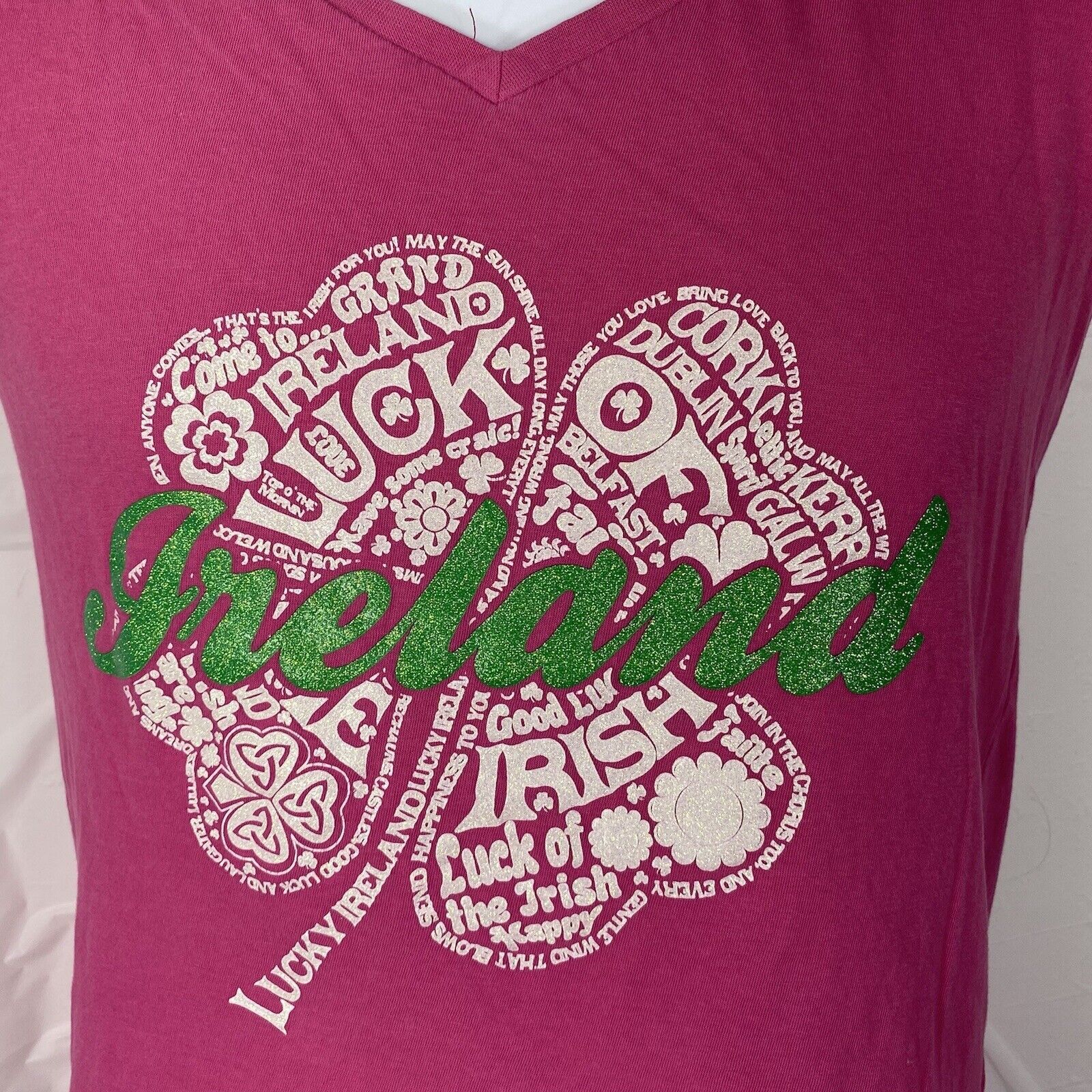 Traditional Weatherwear Traditional Craftwear Small Ireland Glitter Graphic T Shirt Size S / US 4 / IT 40 - 4 Thumbnail