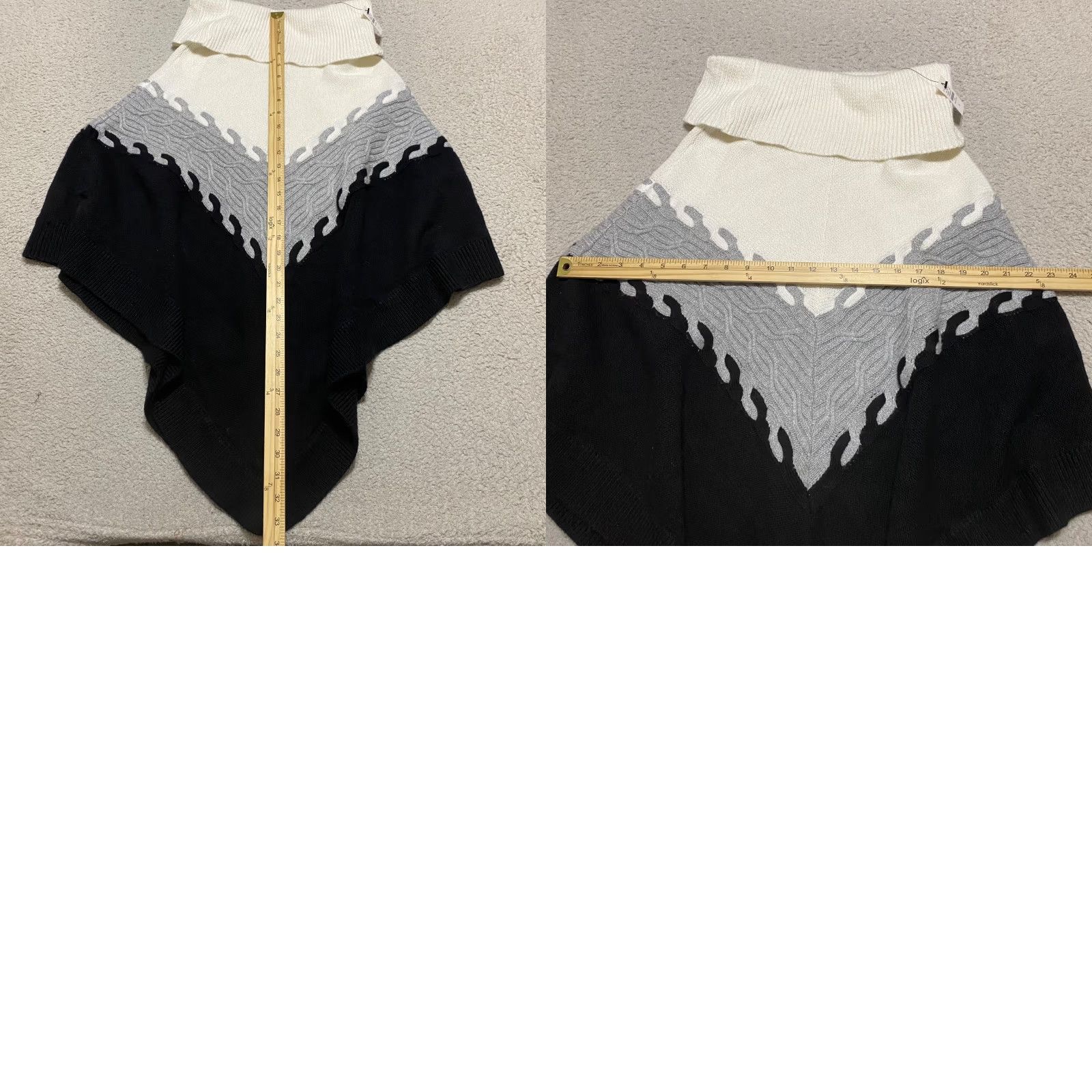 Talbots Talbots Womens Small Sweater Multicolor Cable Knit Poncho Cowl Neck NWT New Size S / US 4 / IT 40 - 8 Thumbnail