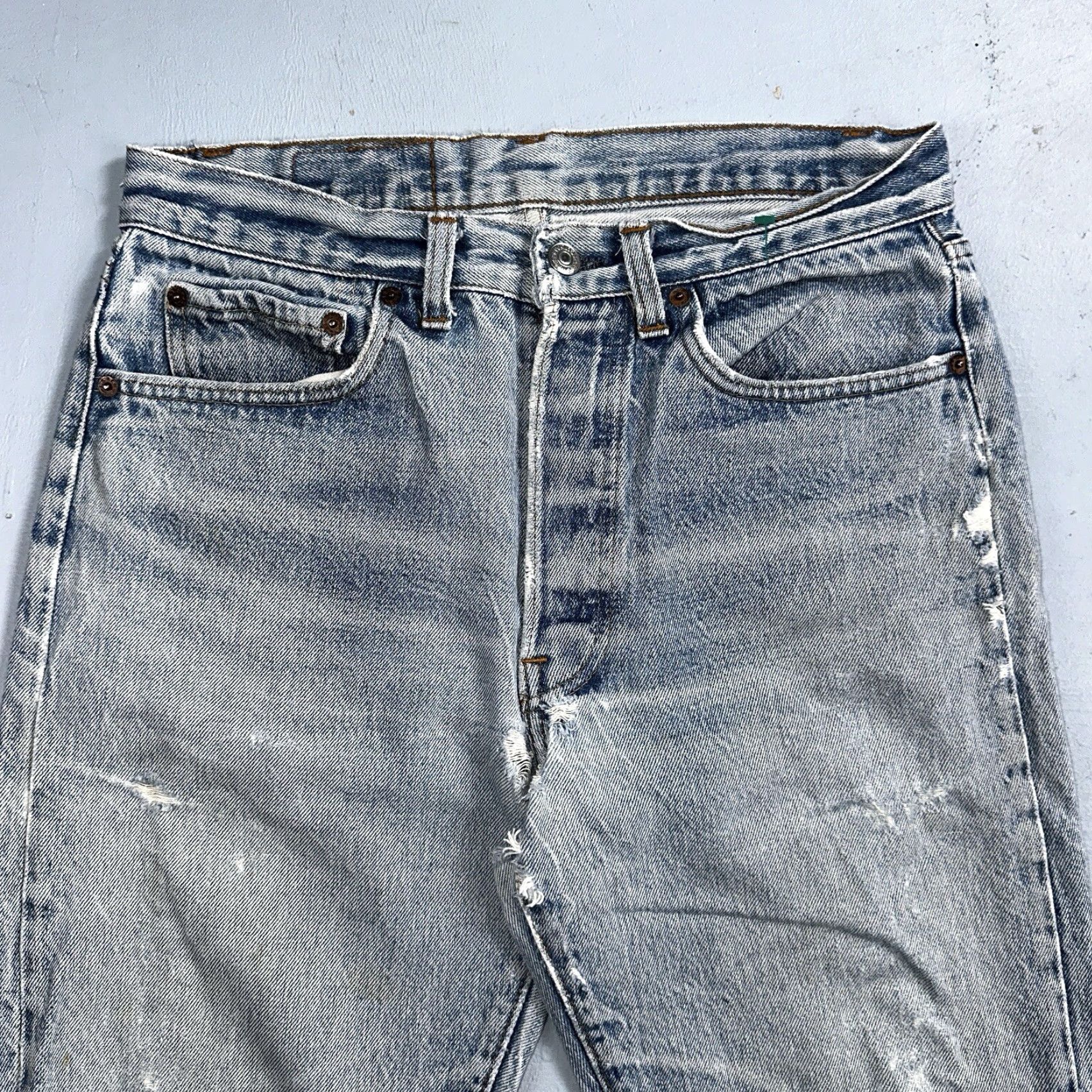 Levi's Levi's 501 Levis 501 Vintage 80s USA XX Straight Jeans 32x31 Thrashed Wash 30x26 Mens Regular Blue Denim Cotton Jeans 90s Theme Straight Vintage Men Size US 32 / EU 48 - 2 Thumbnail