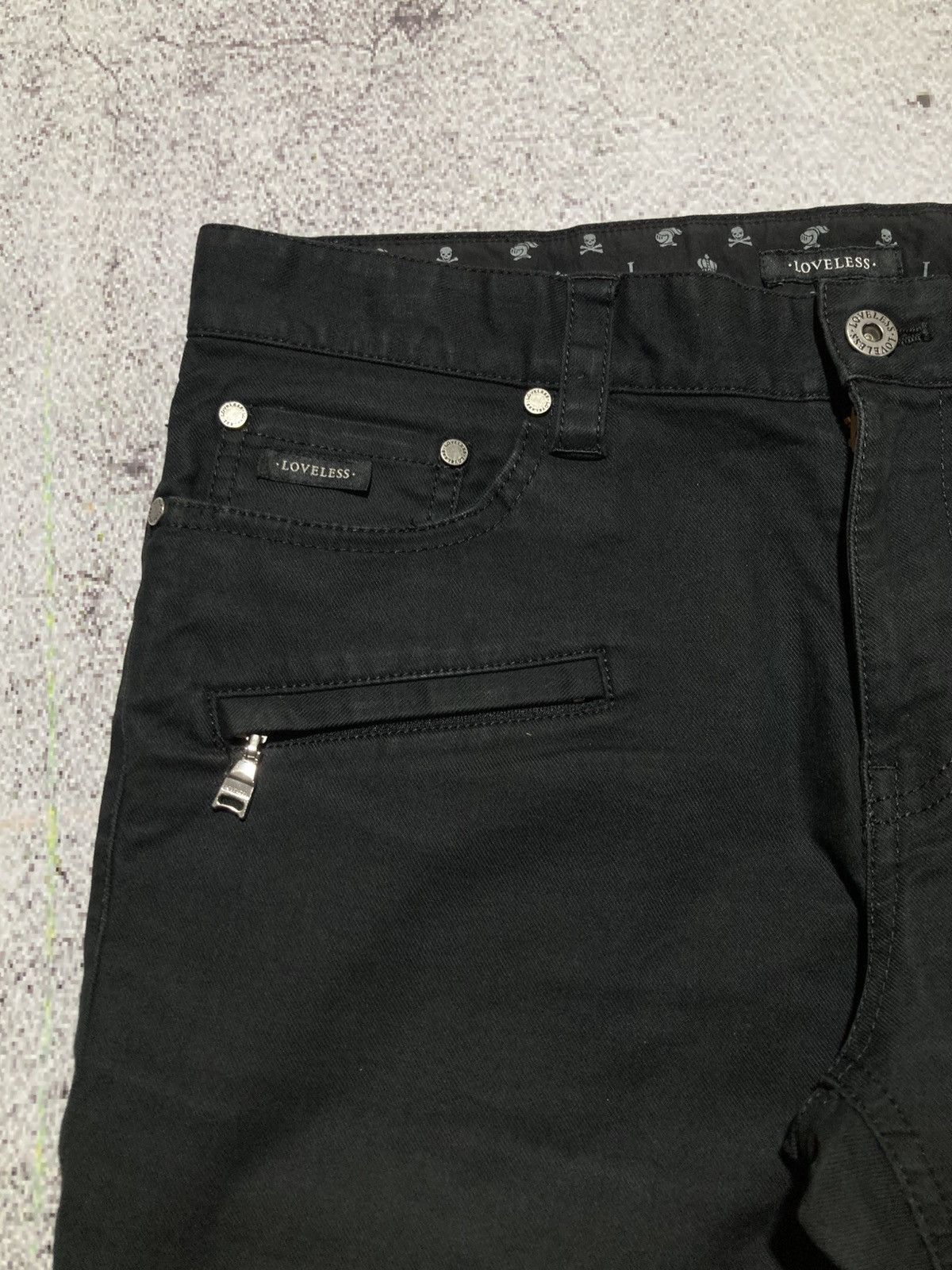 Japanese Brand 2000s Loveless Skull Patch Logo Punk Gothic Vkei Style Pants Size US 32 / EU 48 - 14 Thumbnail