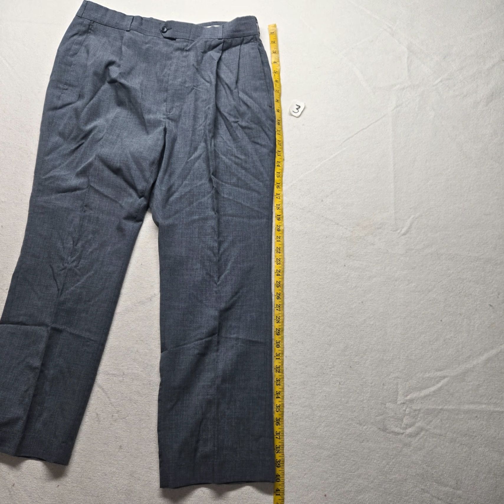 Vintage Dress Pants Gray Solid Classic Fit Flat Front Adult Men 34x28 Pants Gray Solid Classic Fit Flat Front United States 34 Mens Size US 34 / EU 50 - 7 Thumbnail