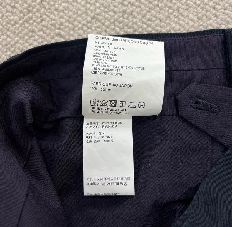 Comme des Garcons Comme Des Garcons size S Casual pants, suit pants, navy bl Size US 26 / EU 42 - 7 Thumbnail