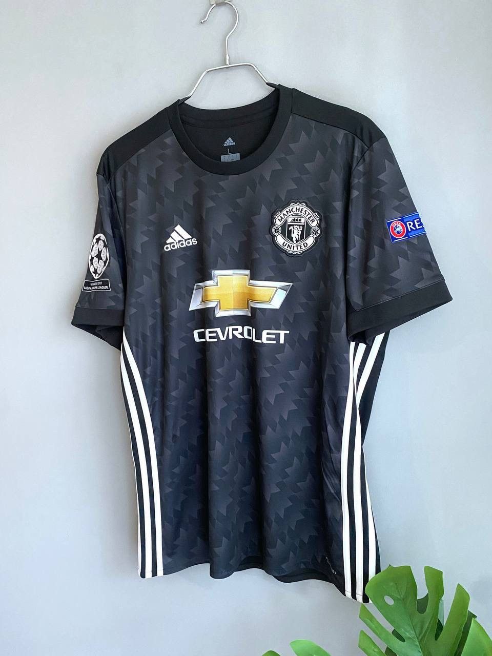 Adidas Adidas Manchester United 2017/18 Soccer Jersey Champions League Patch #9 Lukaku Size US L / EU 52-54 / 3 - 3 Thumbnail