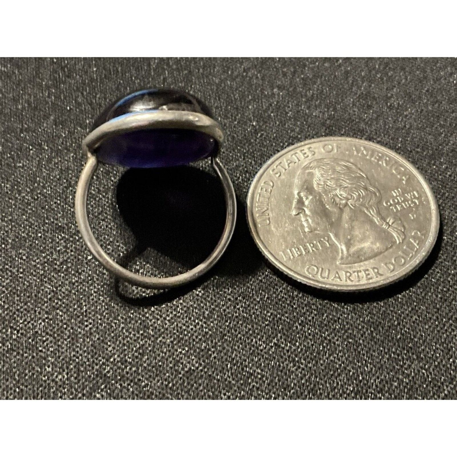 Other 925 Vintage Amethyst Cabachon Ring Size 5 Size ONE SIZE - 5 Thumbnail