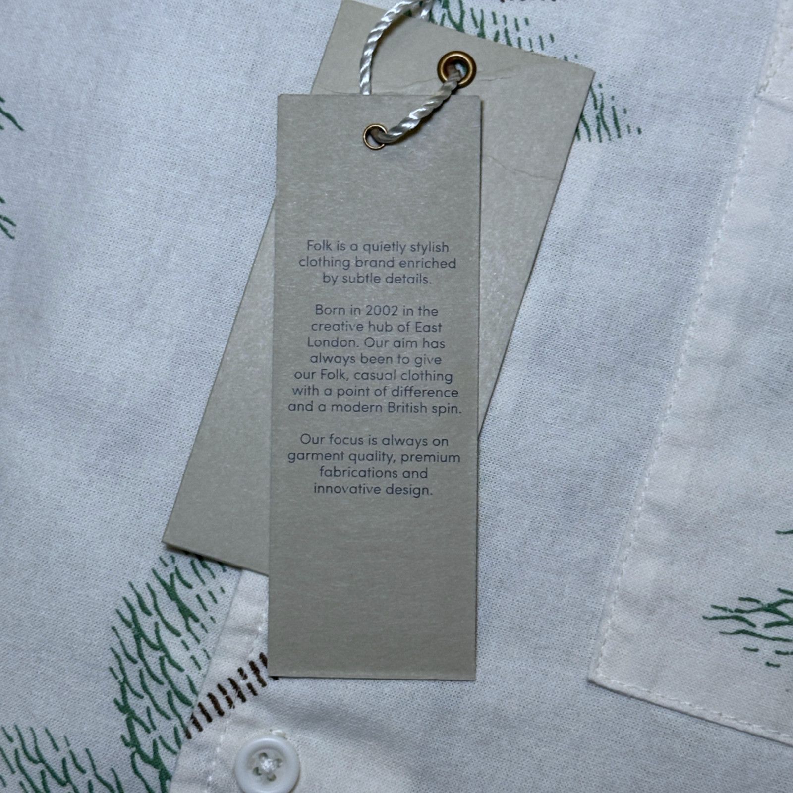 Folk Folk Clothing Coast CC Palm Tree Camp Collar Shirt L Size US L / EU 52-54 / 3 - 4 Thumbnail