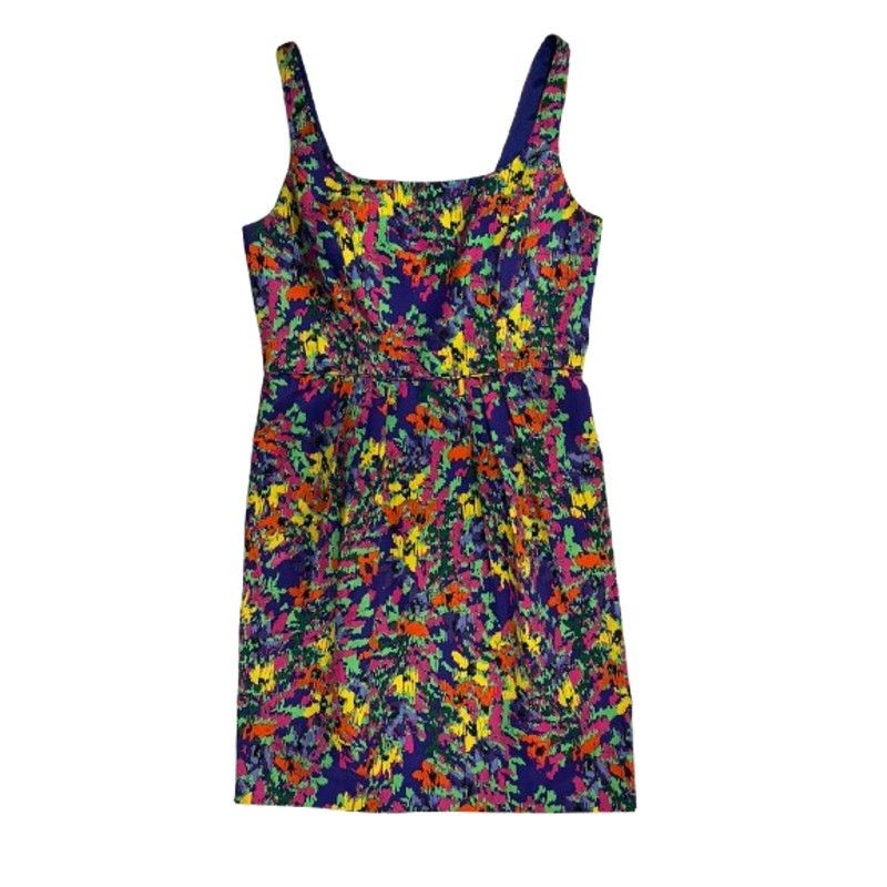 Other Shoshanna Size 8 Retro Dress Neon Design Knee Length 80s Size M / US 6-8 / IT 42-44 - 2 Thumbnail