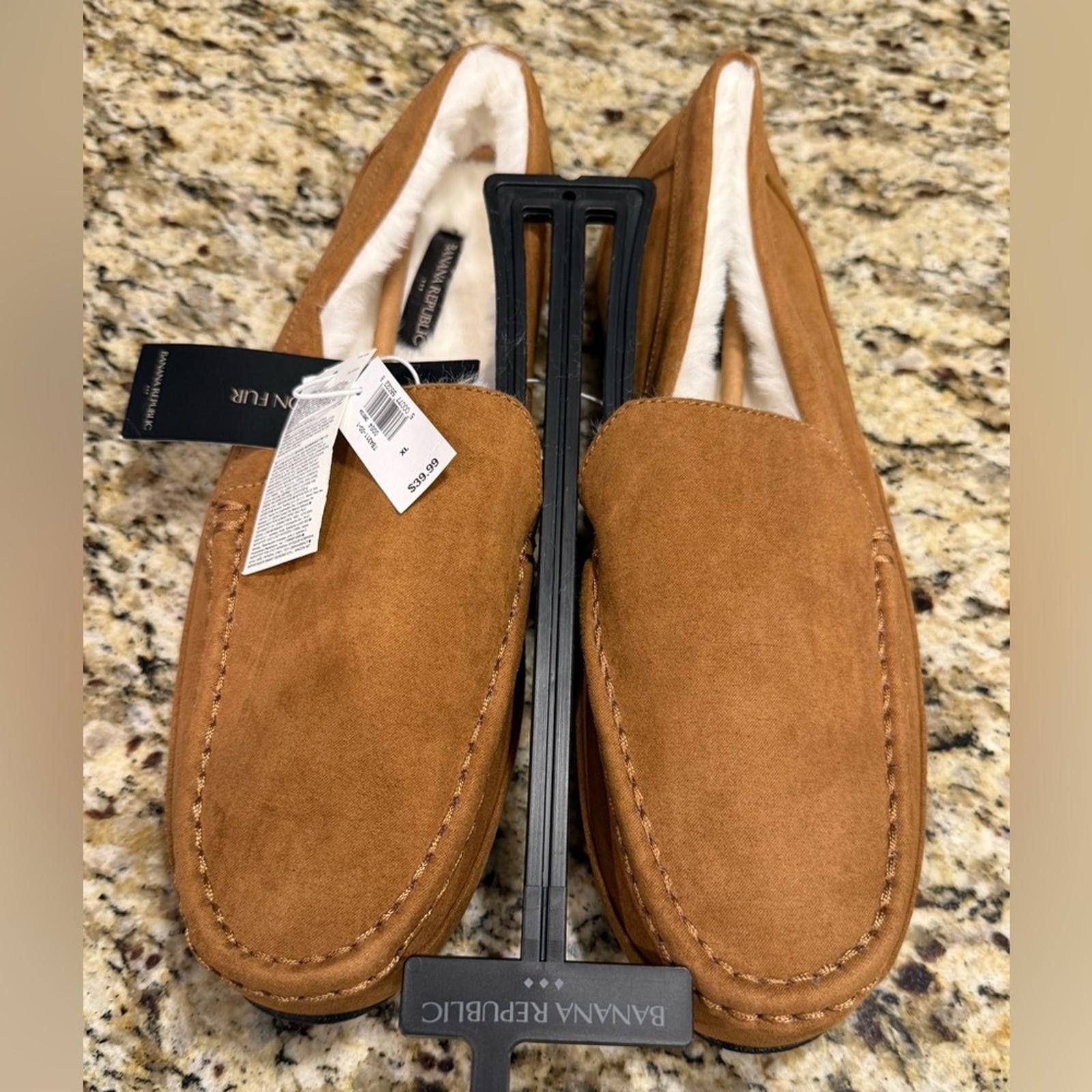 Other Banana Republic Factory tan faux leather fur slipper XL Size US 7.5 / IT 37.5 - 1 Thumbnail