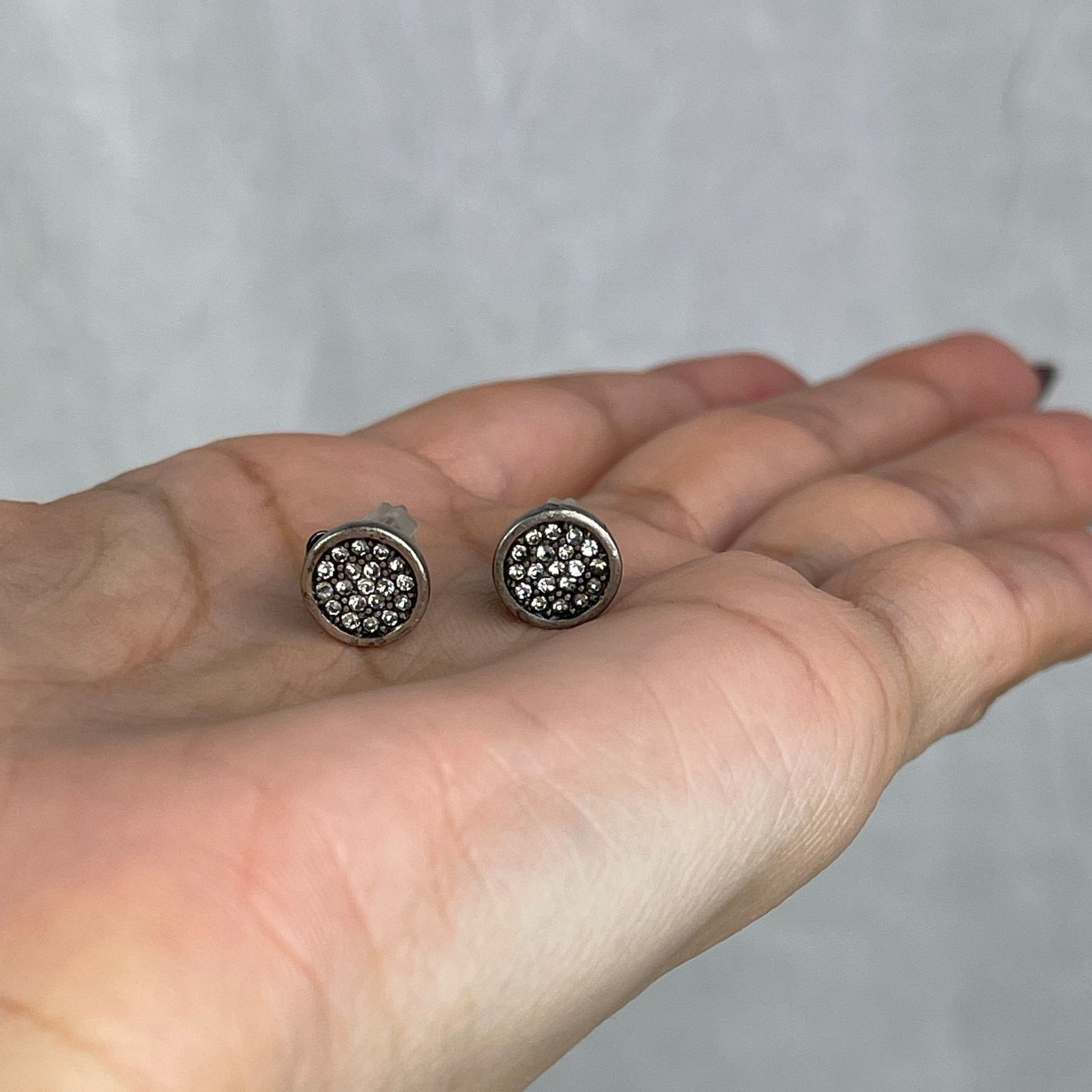 American Eagle Outfitters American Eagle Outfitters Silver Stud Earrings Rhinestones Size ONE SIZE - 17 Thumbnail
