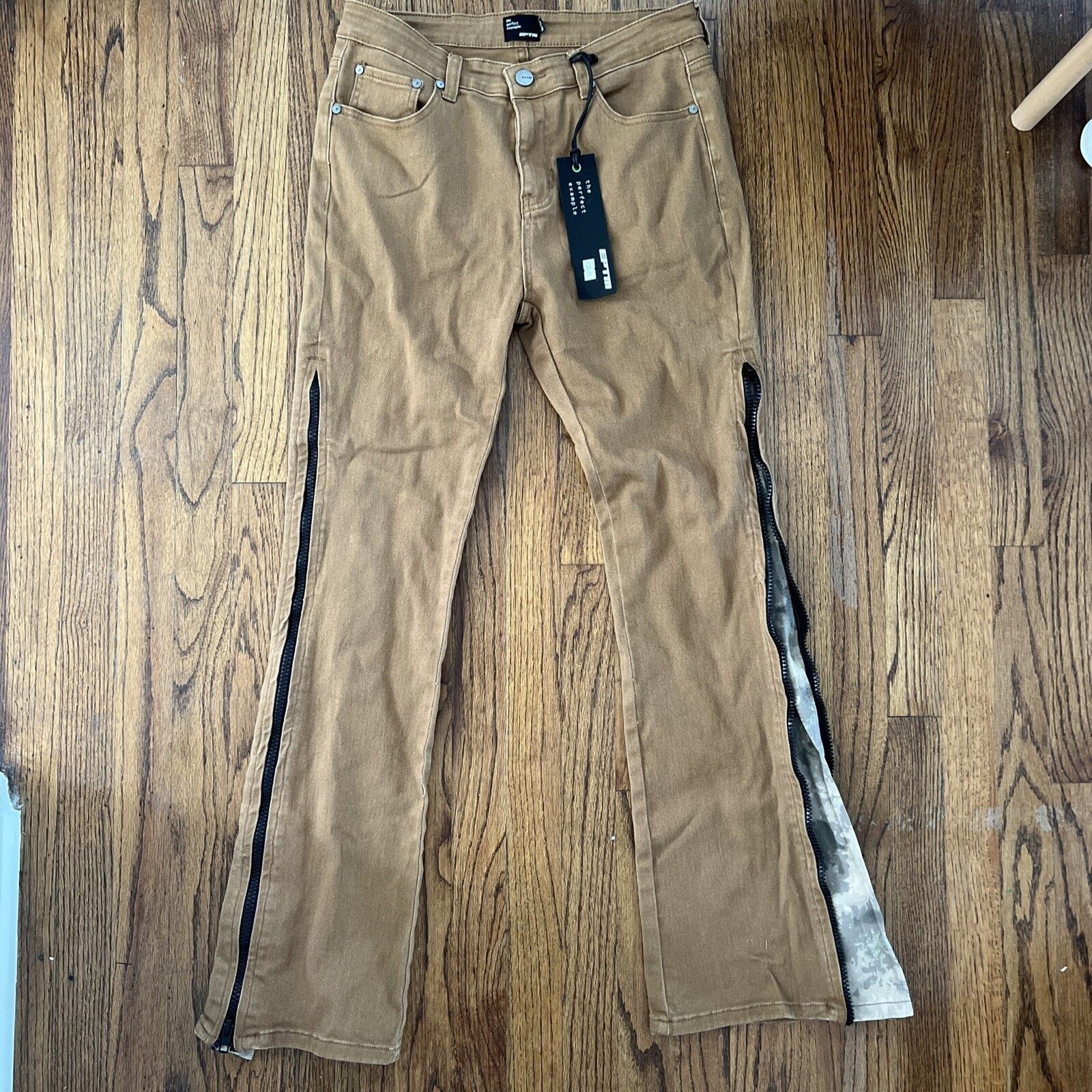 EPTM. EPTM HAVOC FLARE PANTS-TAN Size 32 M Size US 32 / EU 48 - 2 Thumbnail