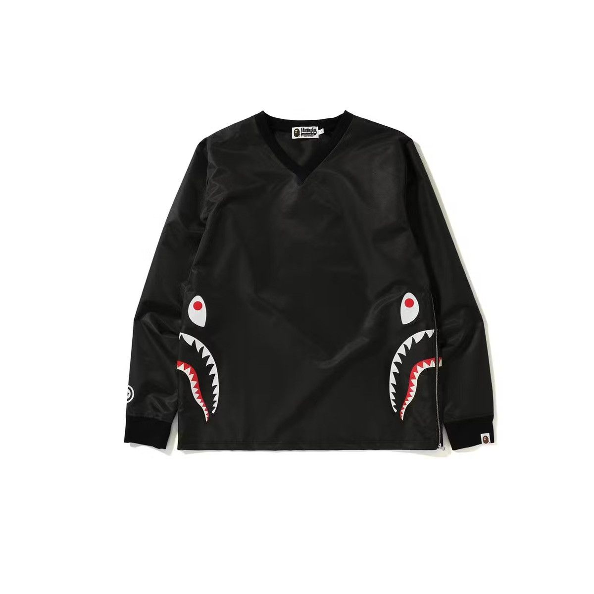 Bape BAPE Side Zip Shark Windbreaker Black Size US XL / EU 56 / 4 - 1 Thumbnail
