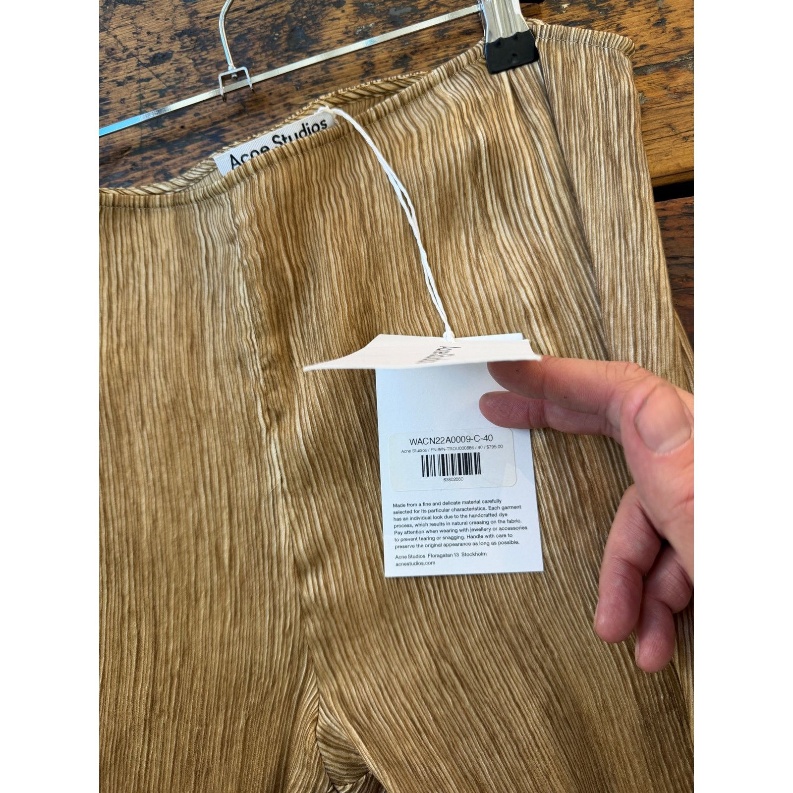 Acne Studios Acne Studios Brown Crinkled Trousers Size 27" / US 4 / IT 40 - 4 Thumbnail