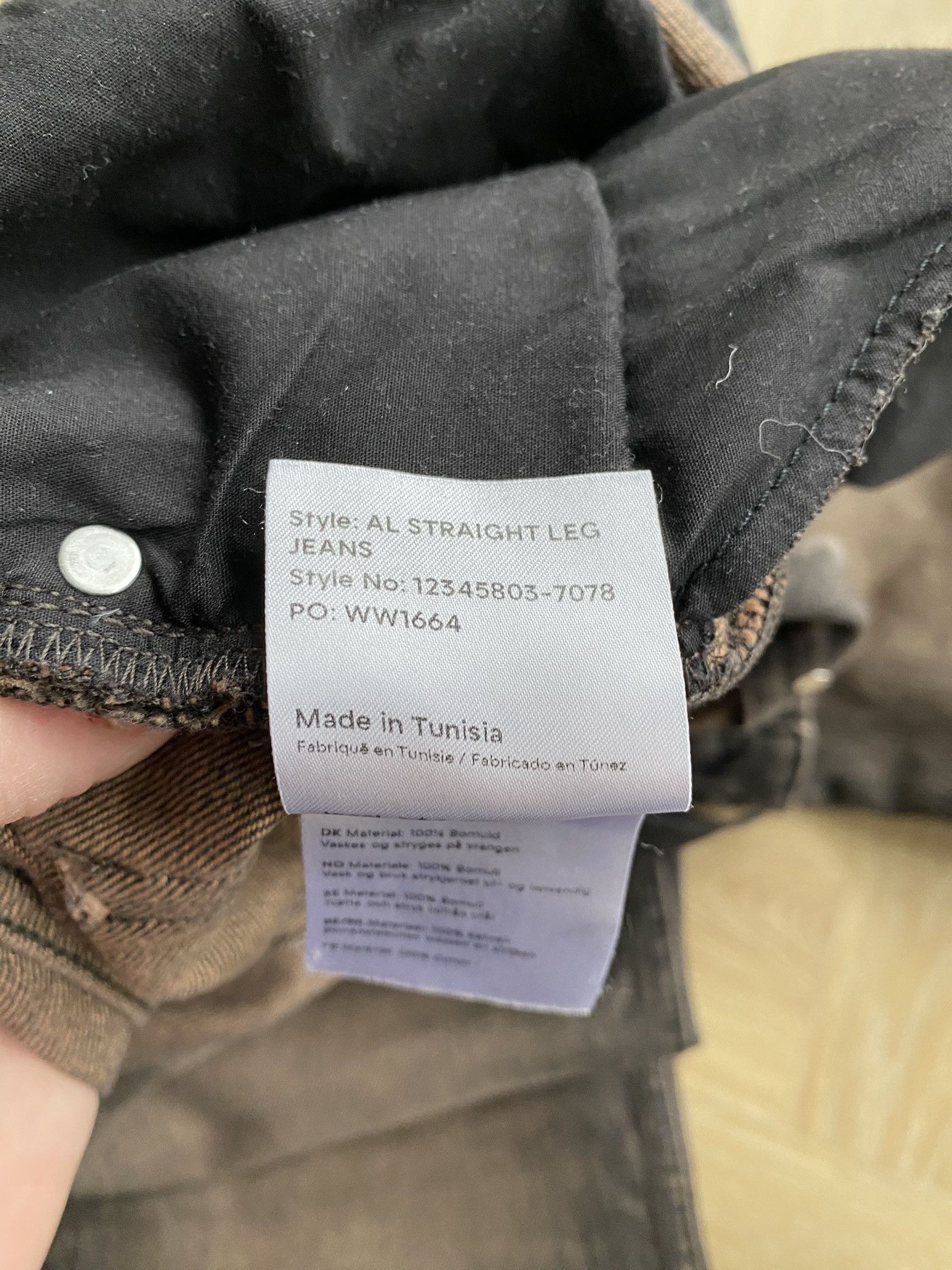 Wood Wood 31/32 - Al Straight Leg - Burnt Orange Wash Size US 31 - 9 Thumbnail