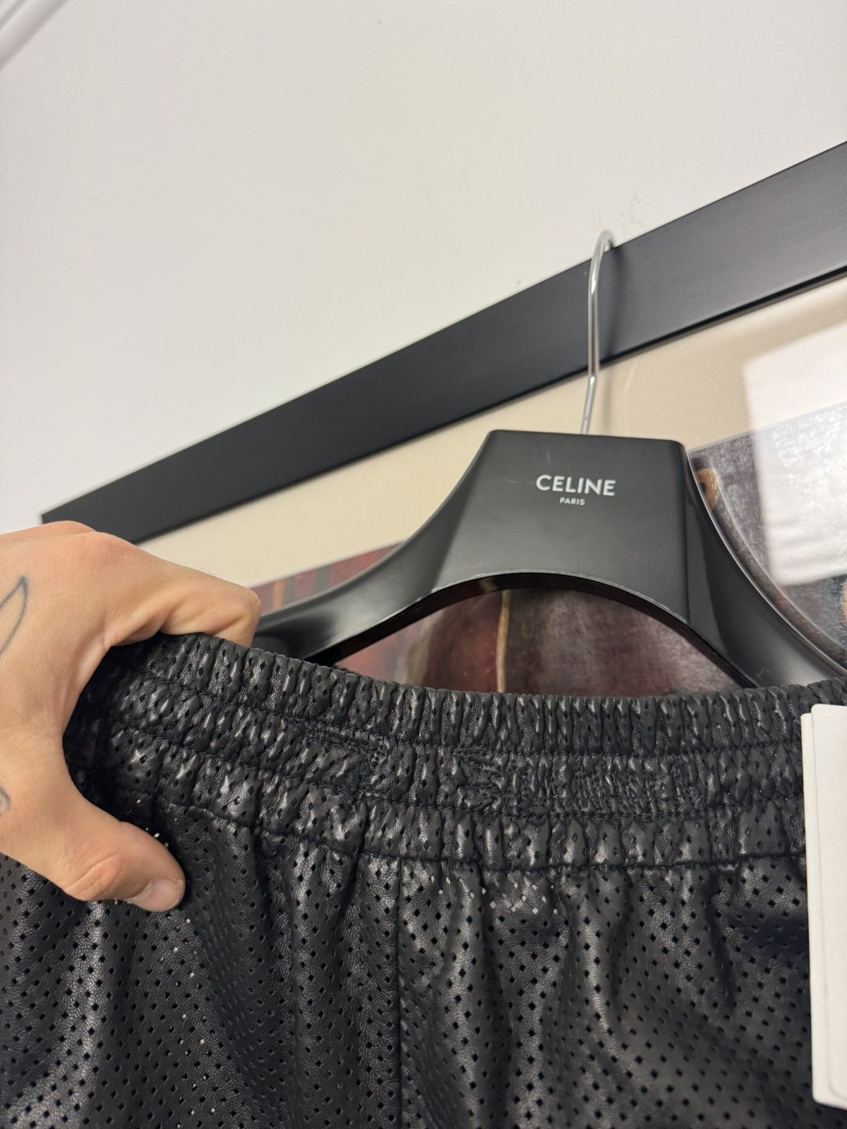 Celine Celine Paris Lambskin Leather Logo Designer Shorts Luxury Size US 30 / EU 46 - 13 Thumbnail
