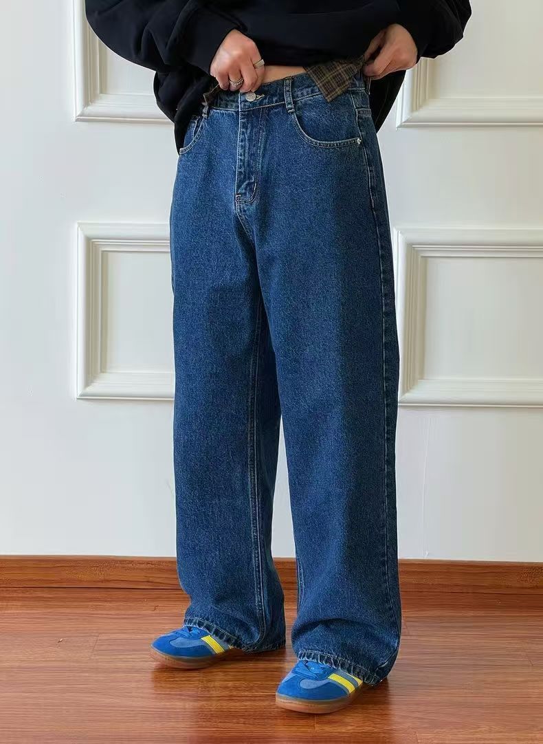 Vintage Deep Blue Washed Vintage Classic Straight-Leg Jeans Size US 32 / EU 48 - 2 Thumbnail