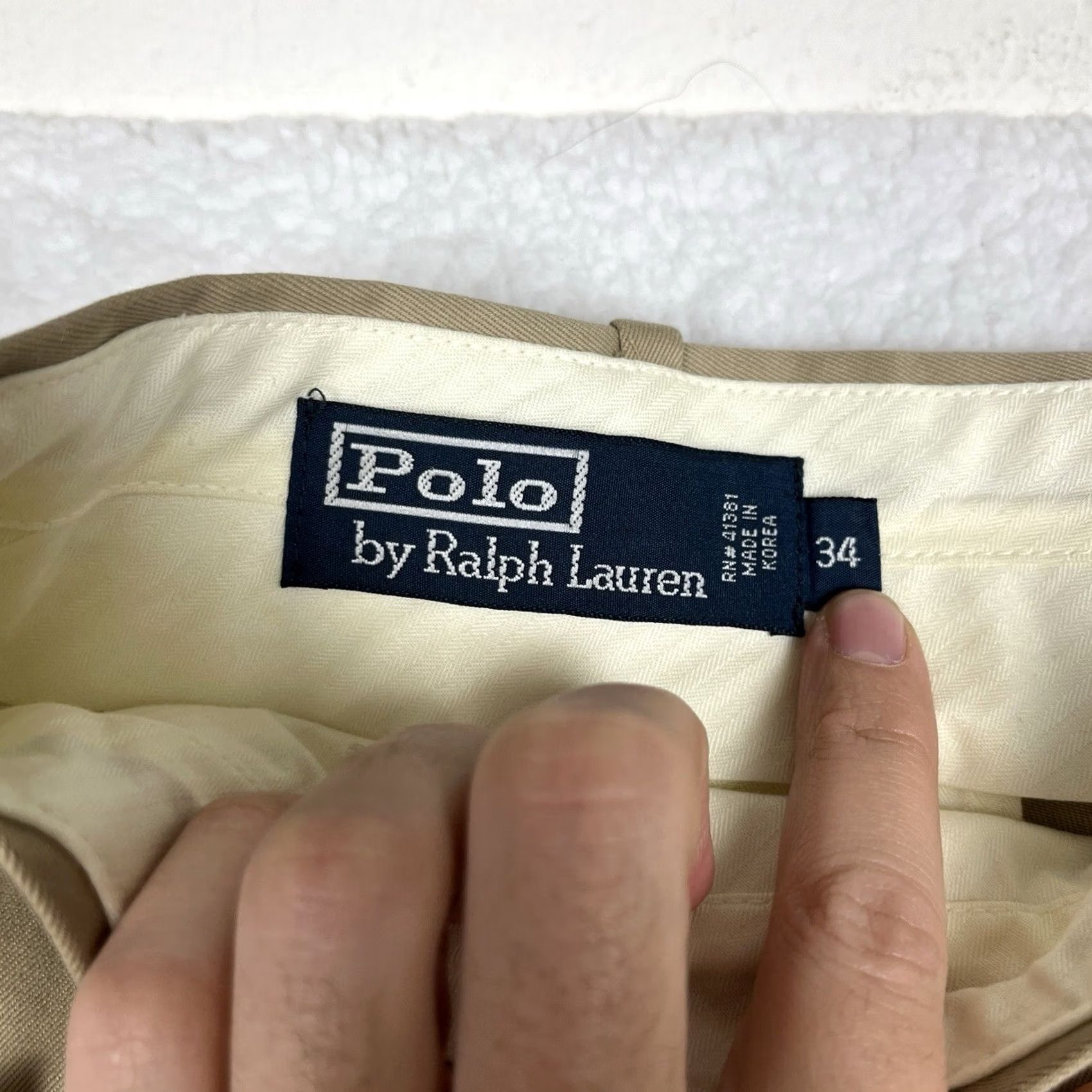 Ralph Lauren VINTAGE Polo Ralph Lauren Khaki Chino Pants Size 33 Pleated Unhemmed Mens 90s Size US S / EU 44-46 / 1 - 3 Thumbnail