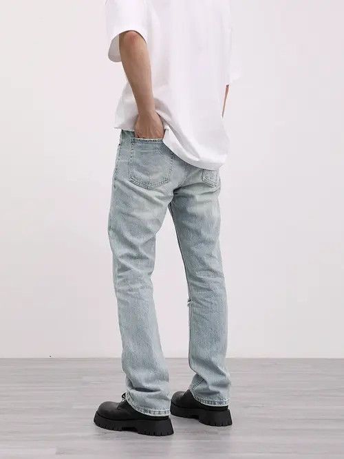 VIBE distressed punk flared ripped jeans Size US 34 / EU 50 - 8 Thumbnail