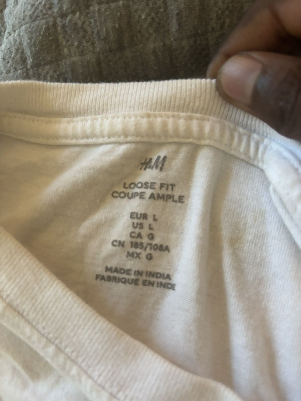 H&M H&M White Tee Size US L / EU 52-54 / 3 - 2 Thumbnail