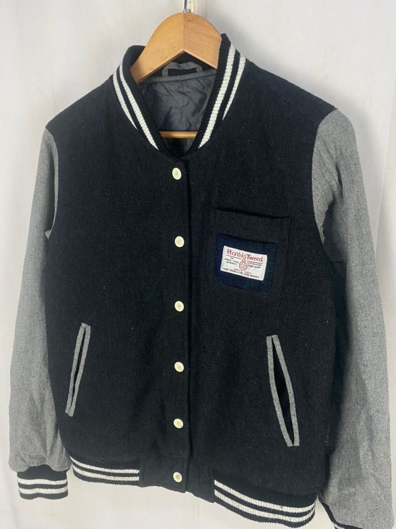 Harris Tweed Unisex🔥Harris tweed wool varsity jacket Size US S / EU 44-46 / 1 - 2 Thumbnail